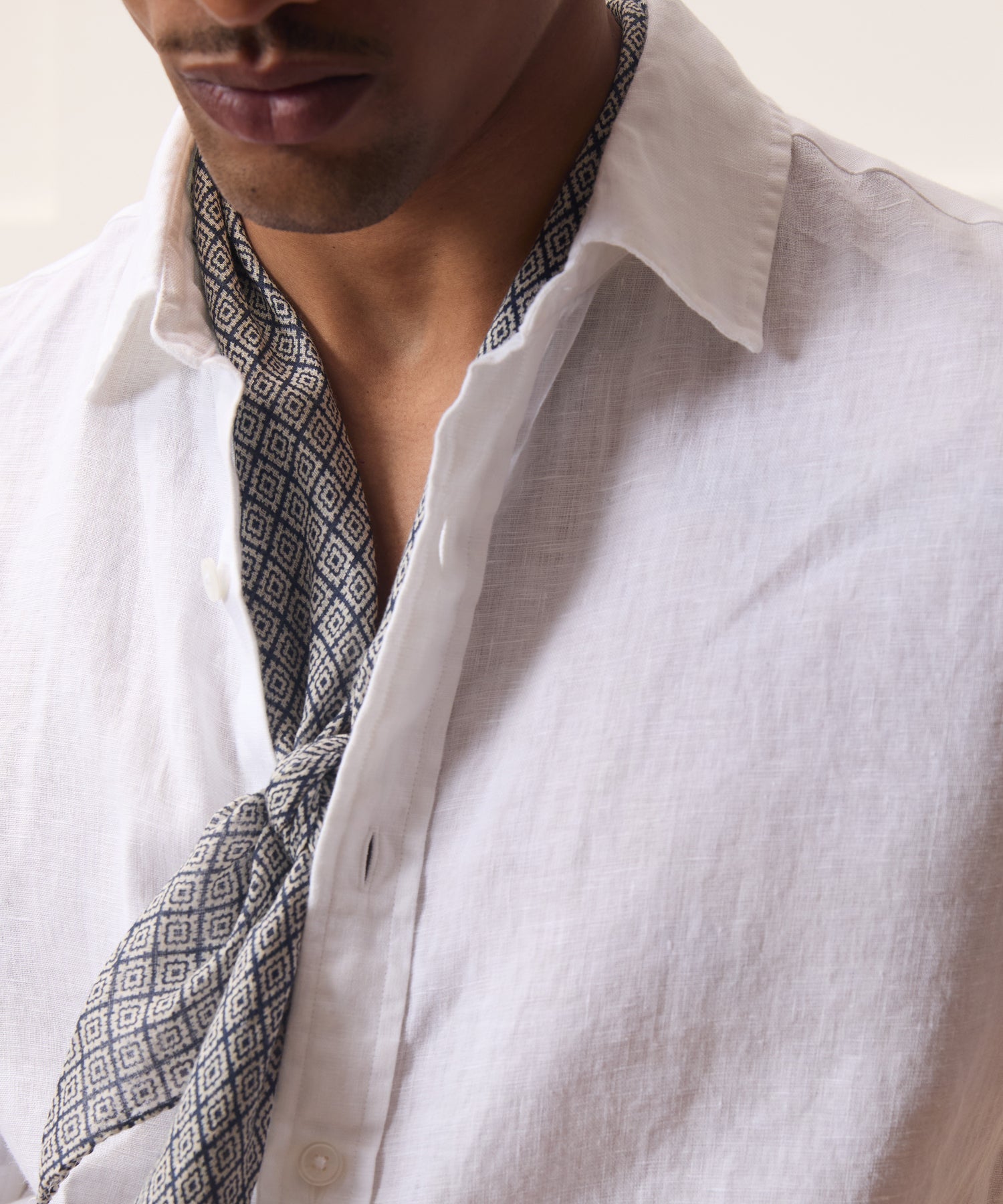 Irish Linen Point Collar Shirt