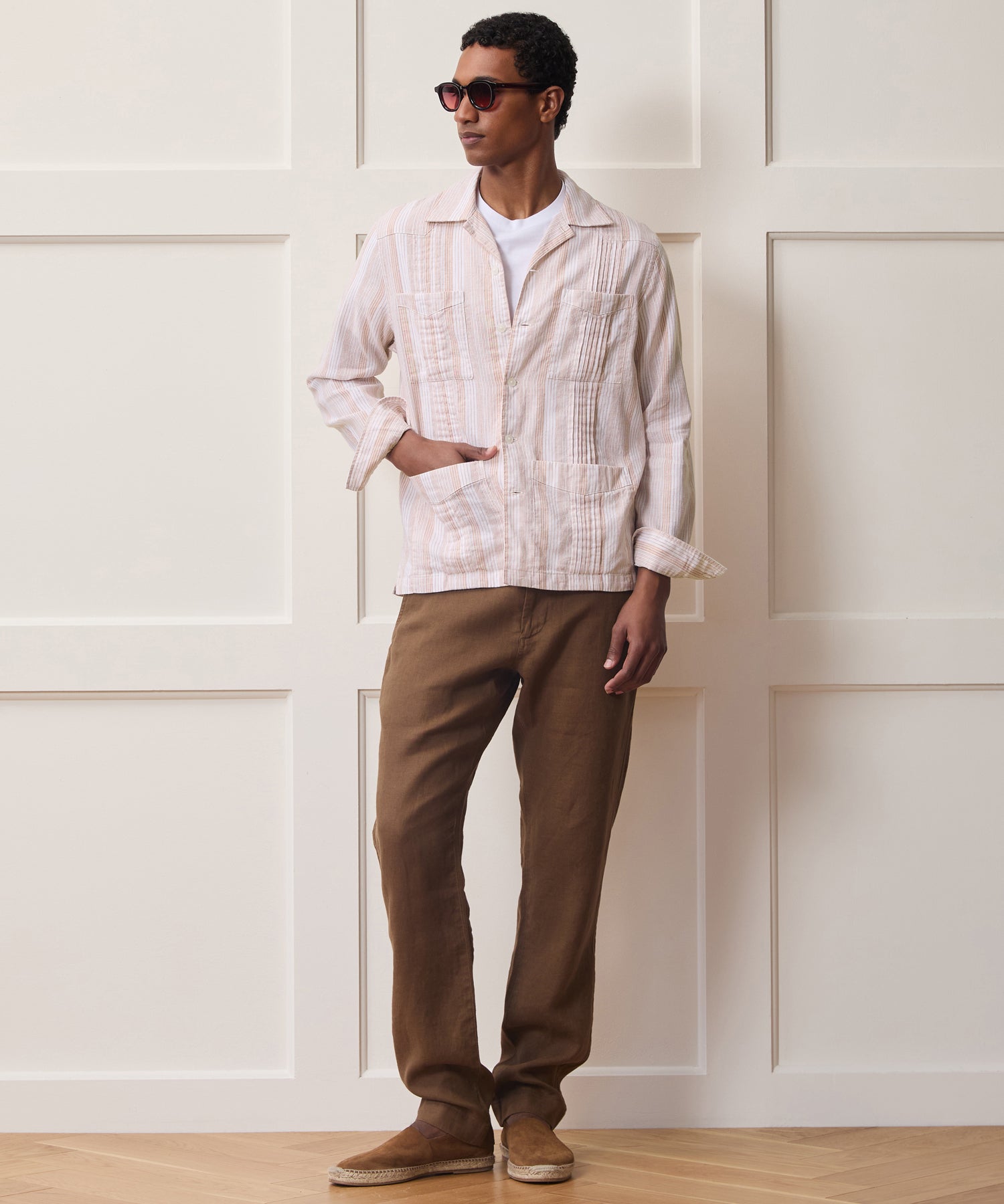 Cotton-Linen Guayabera Shirt