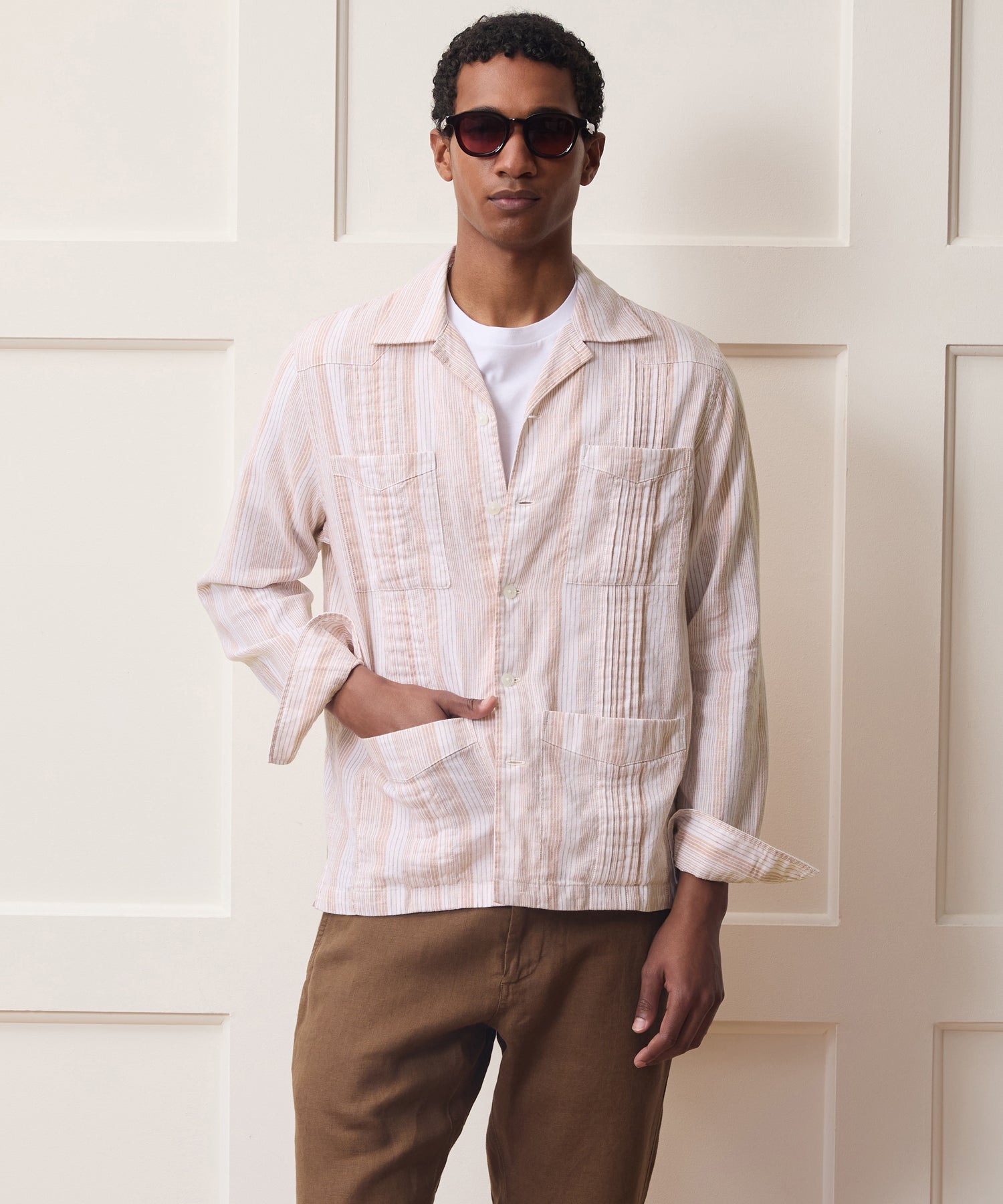 Cotton-Linen Guayabera Shirt