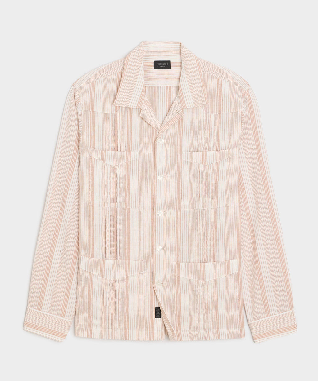 Cotton-Linen Guayabera Shirt