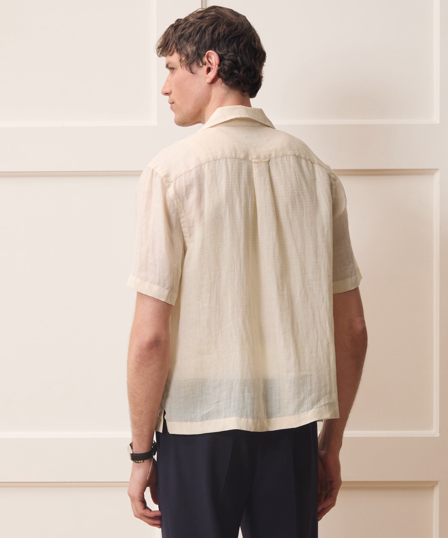 Embroidered Voile Capri Shirt