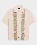 Embroidered Voile Capri Shirt