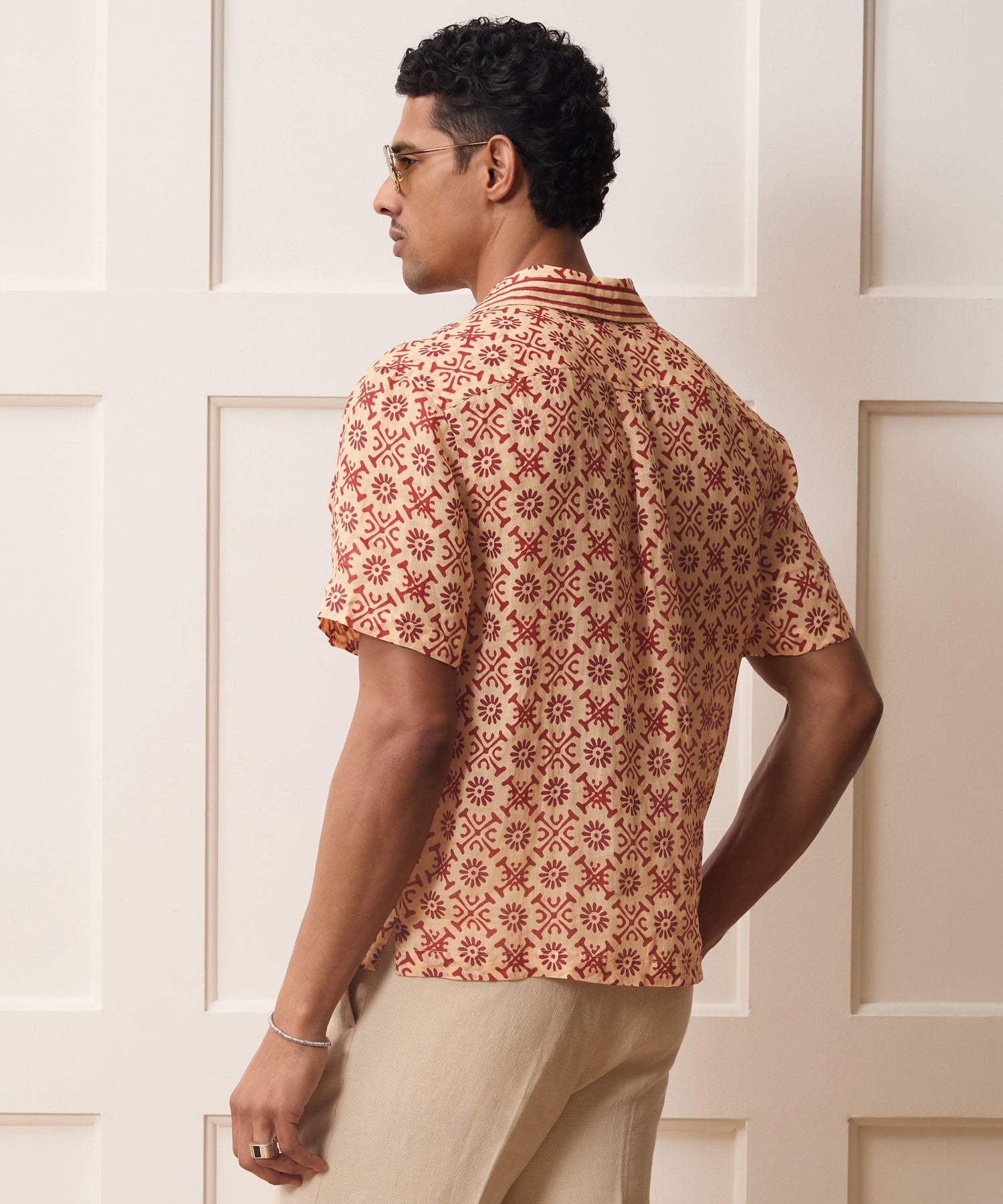 Embroidered Voile Capri Shirt