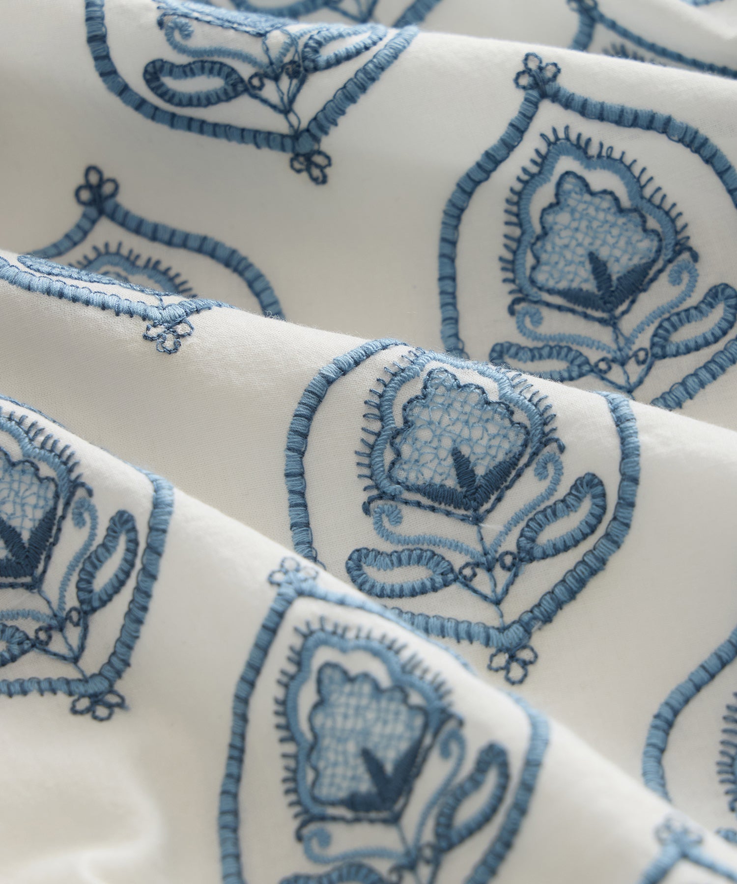 Embroidered Voile Capri Shirt