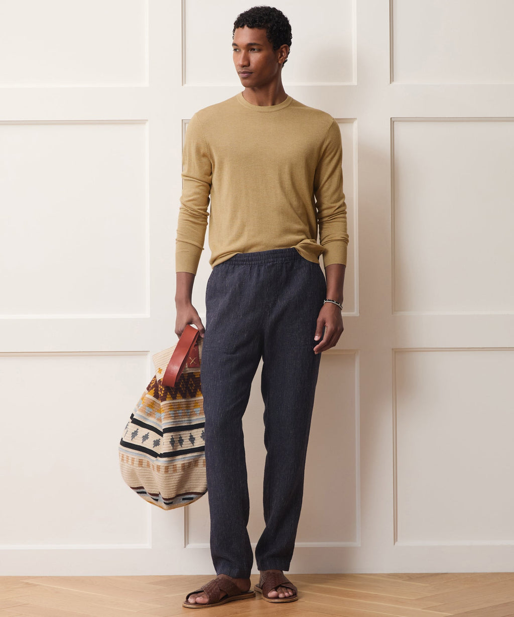 Silk-Cashmere Crewneck Sweater