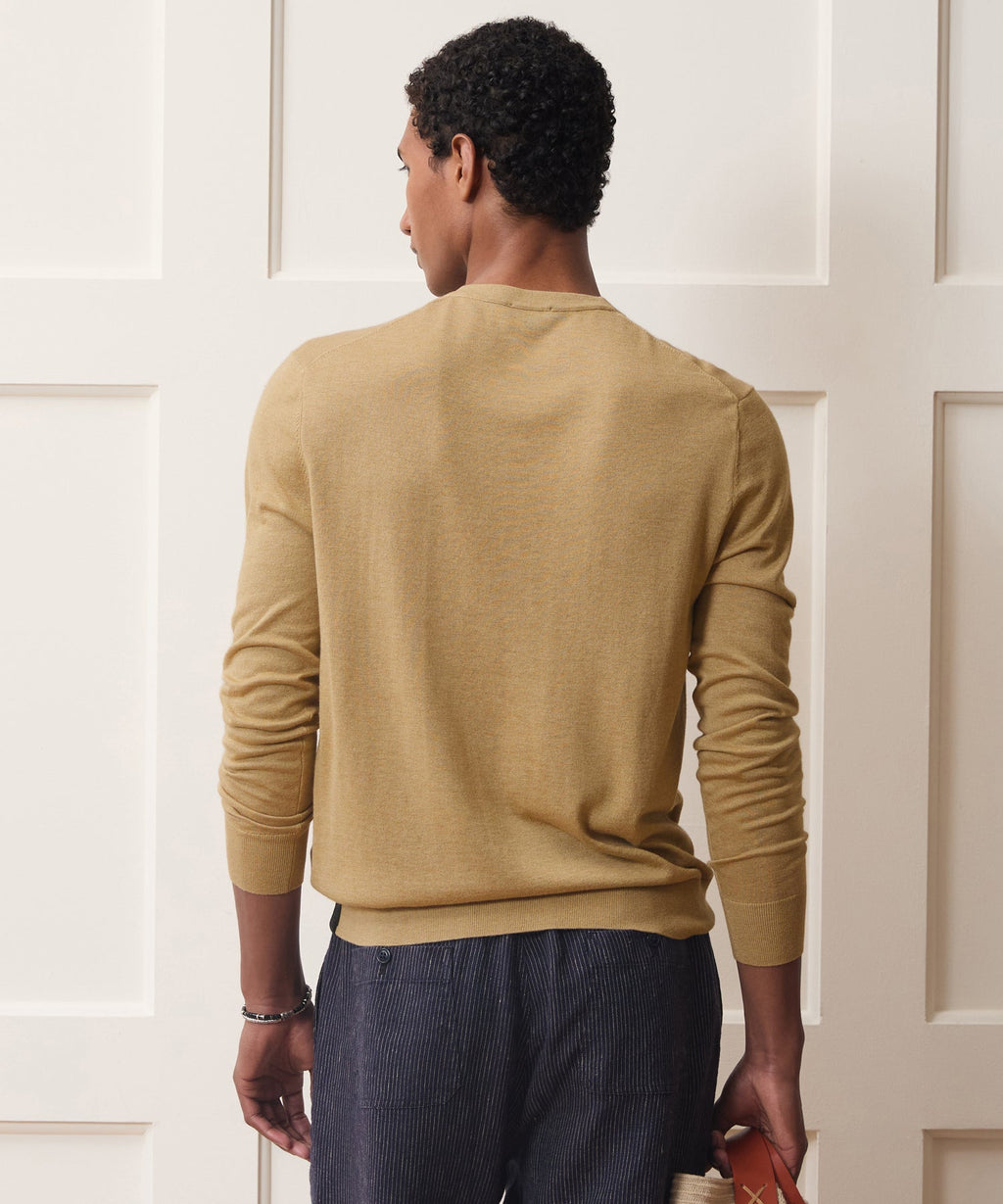Silk-Cashmere Crewneck Sweater