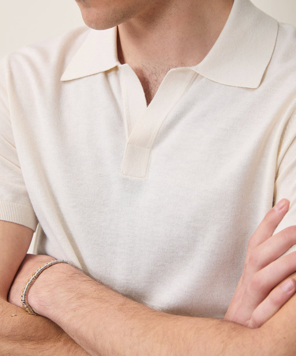 Silk-Cashmere Montauk Sweater Polo