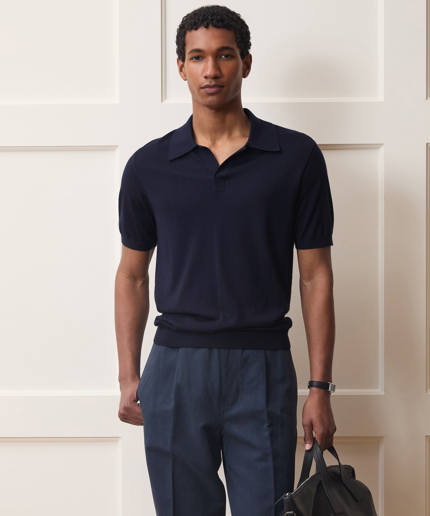 Silk-Cashmere Montauk Sweater Polo