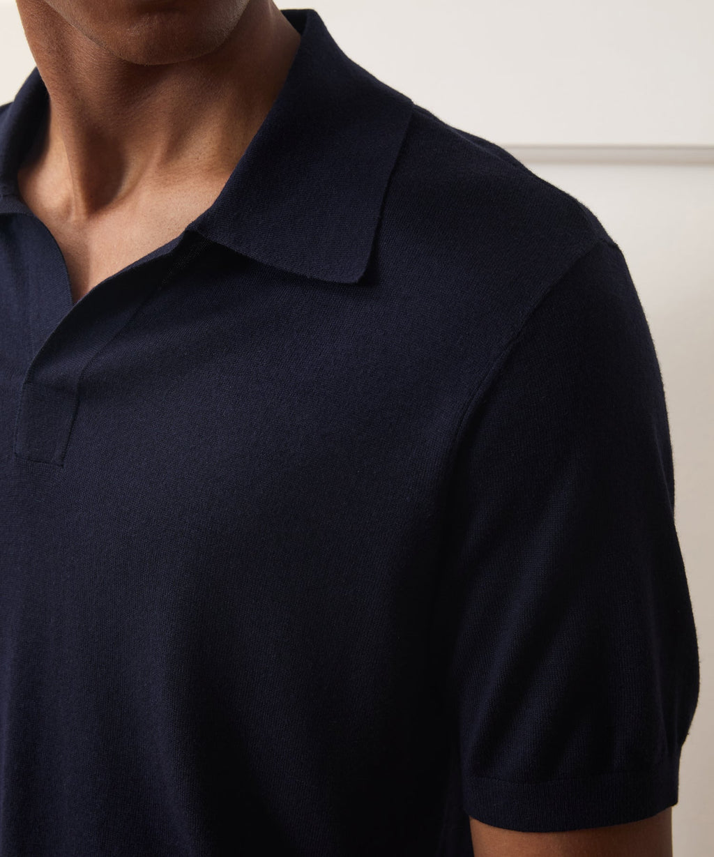 Silk-Cashmere Montauk Sweater Polo