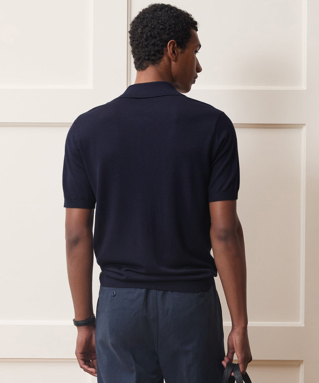 Silk-Cashmere Montauk Sweater Polo