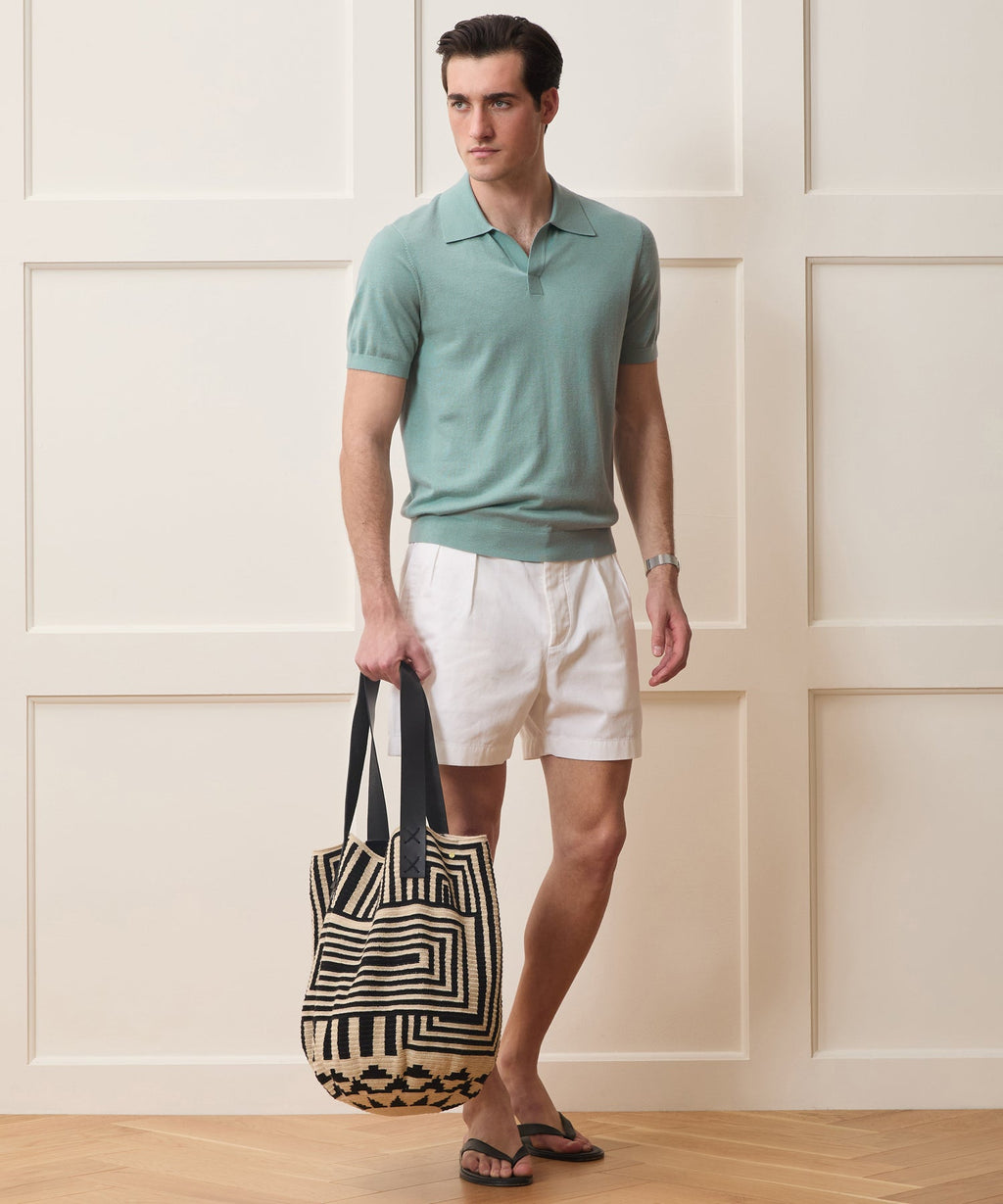 Silk-Cashmere Montauk Sweater Polo