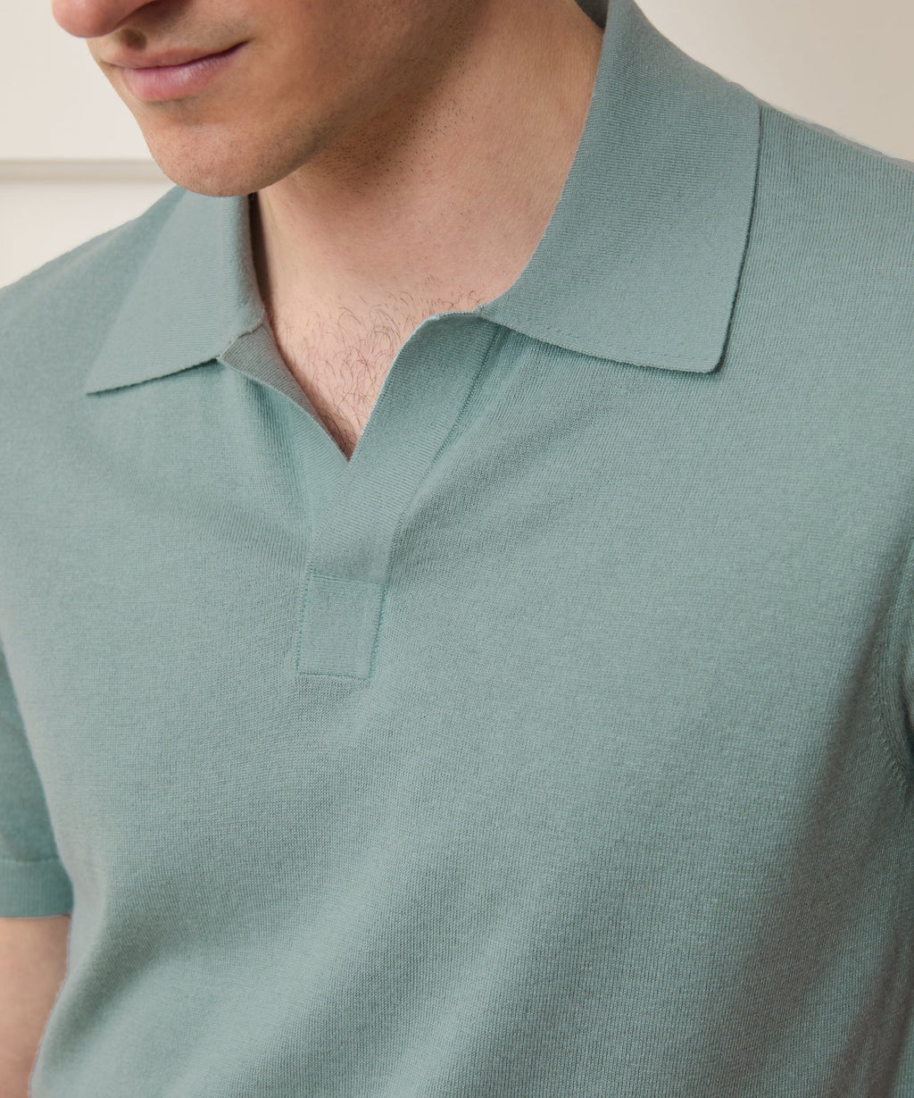 Silk-Cashmere Montauk Sweater Polo
