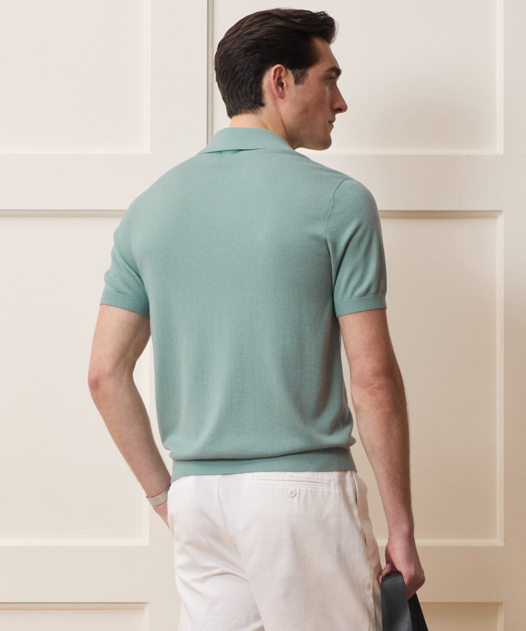Silk-Cashmere Montauk Sweater Polo