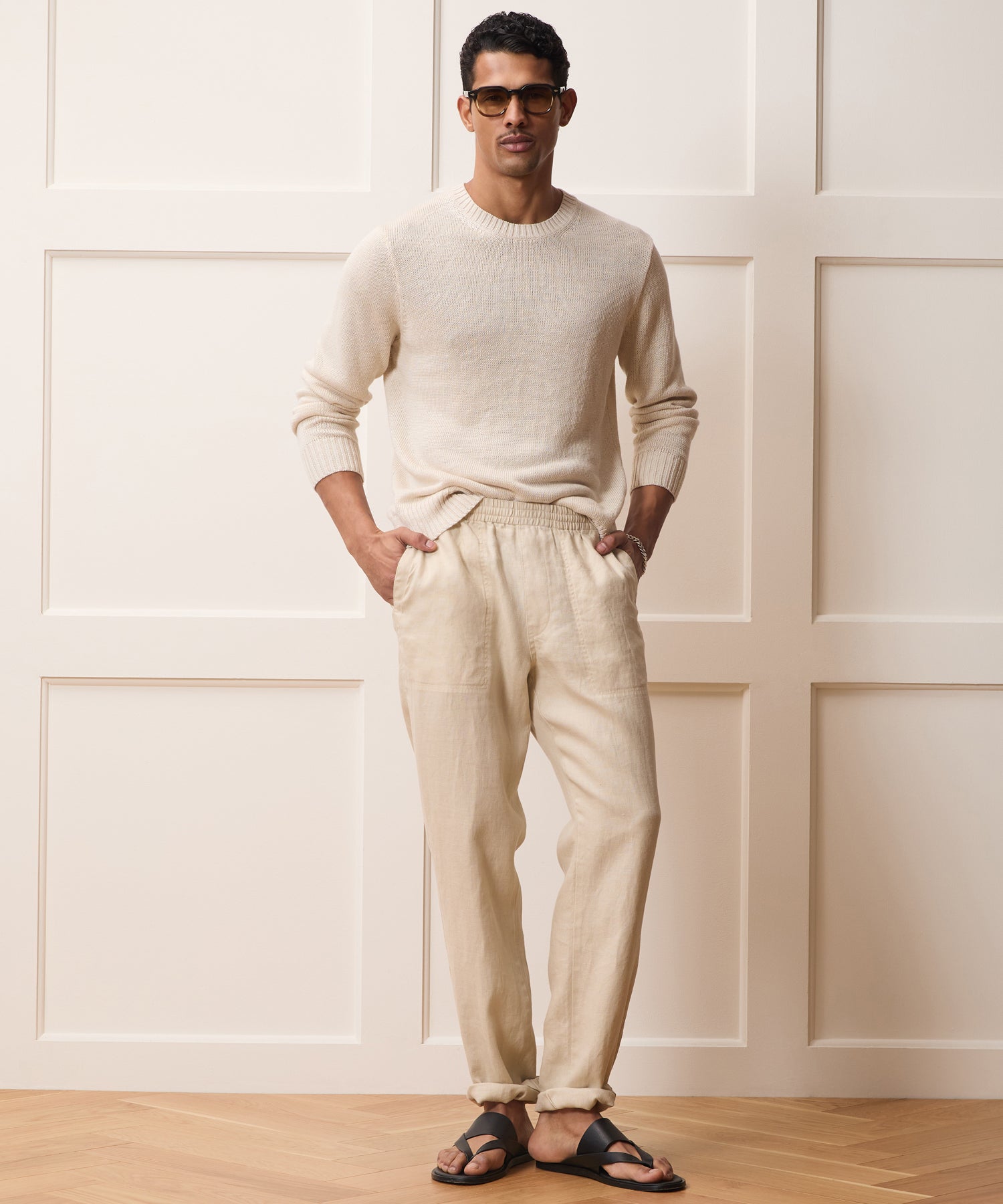 Linen Crewneck Sweater