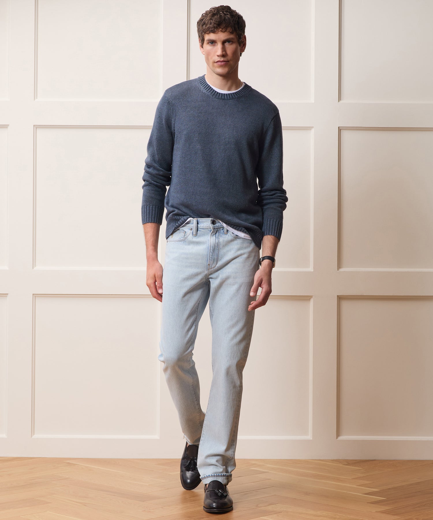 Linen Crewneck Sweater