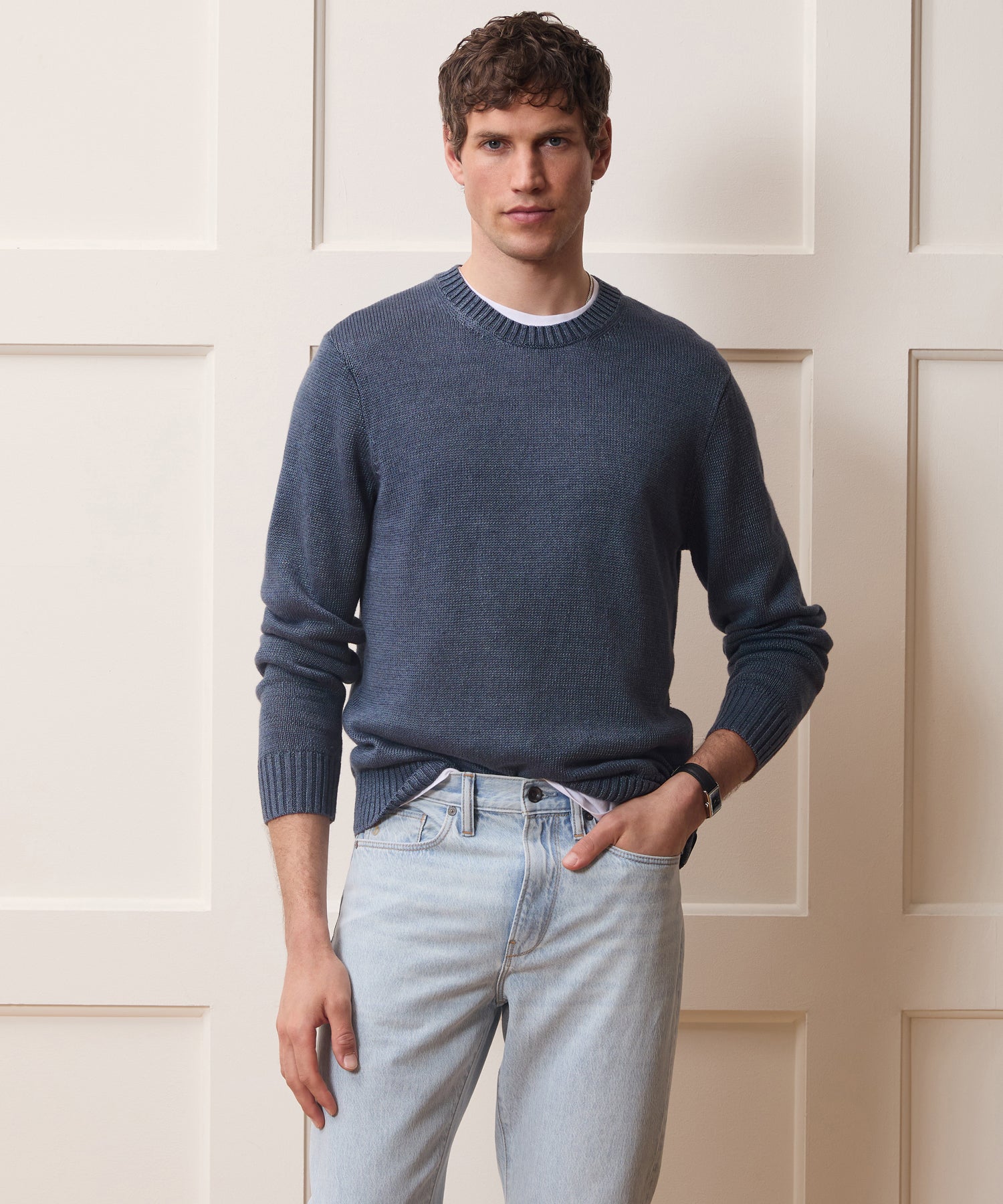 Linen Crewneck Sweater