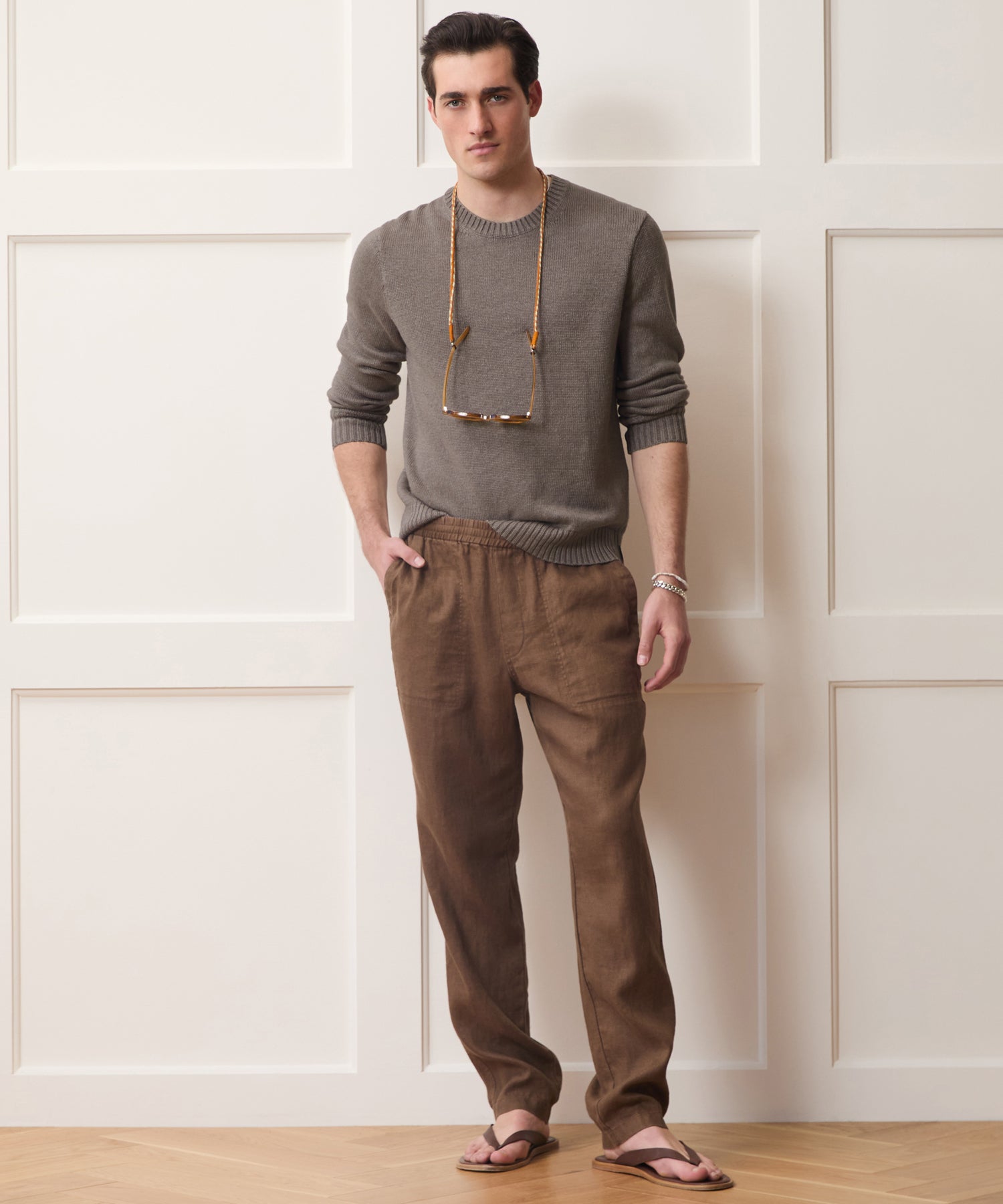 Linen Crewneck Sweater
