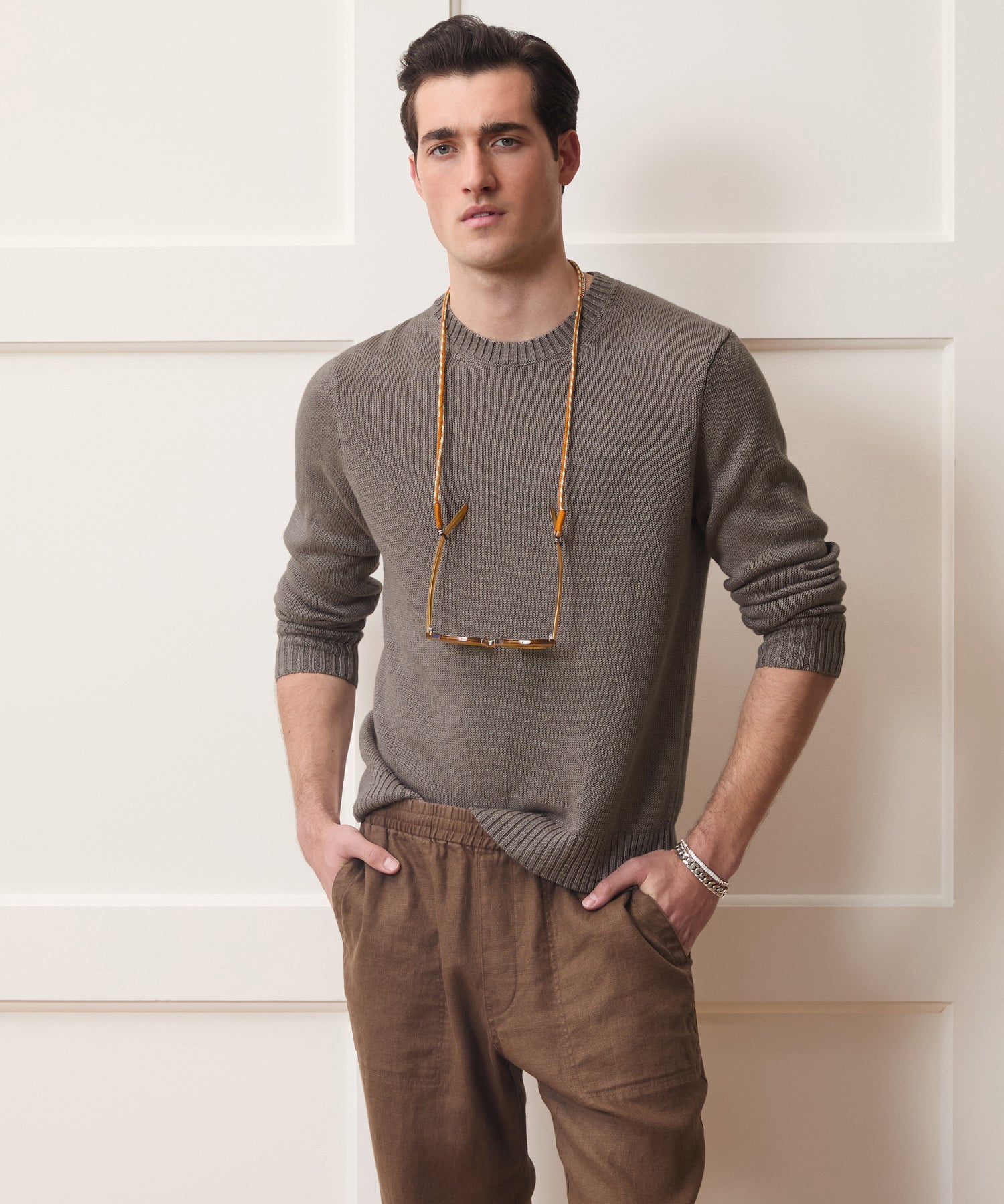 Linen Crewneck Sweater
