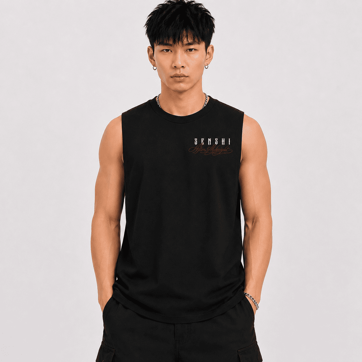 AFTER MIDNIGHT LOGO PREMIUM OVERSIZED TEE/TANK