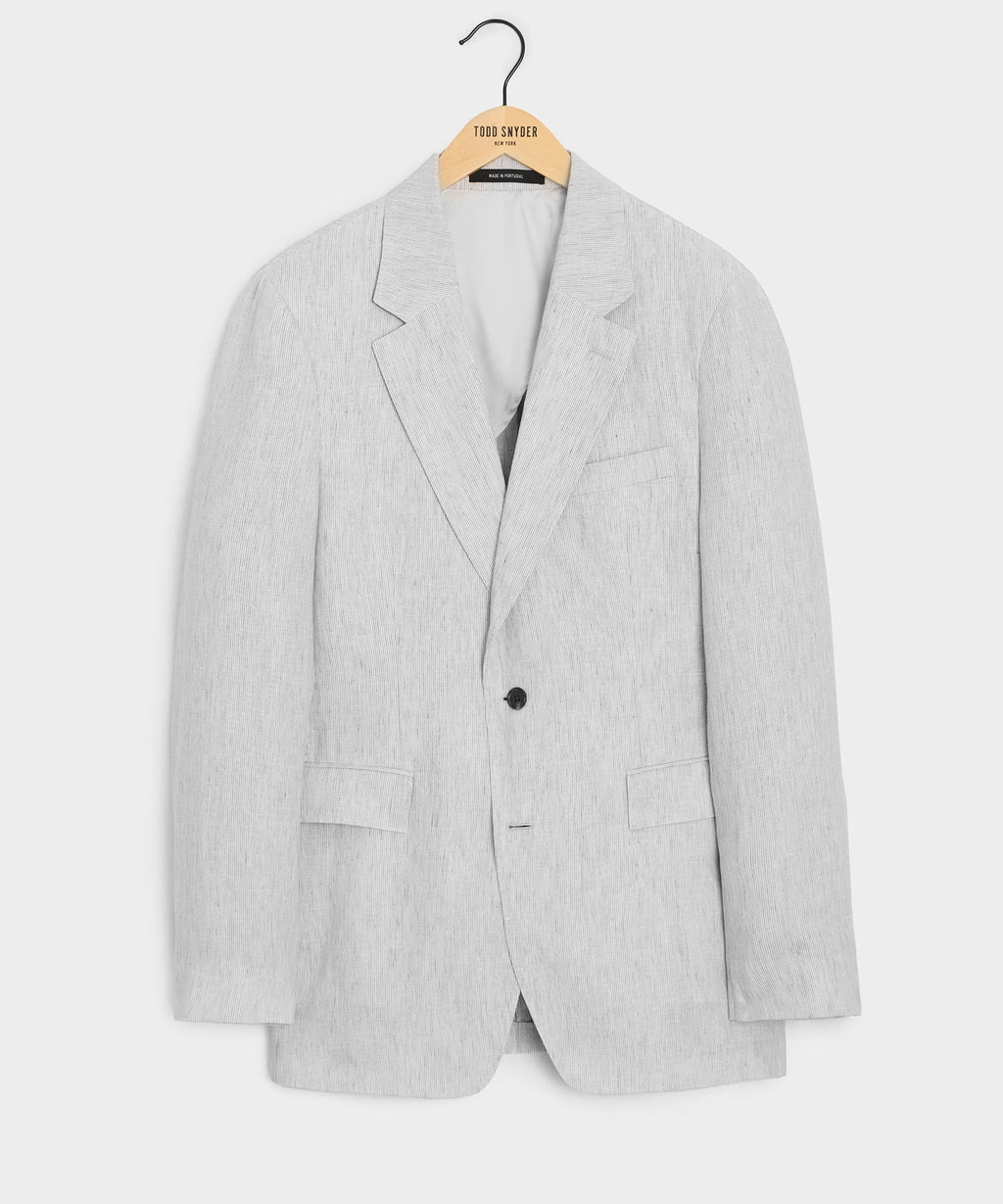 Italian Striped Linen Sutton Jacket
