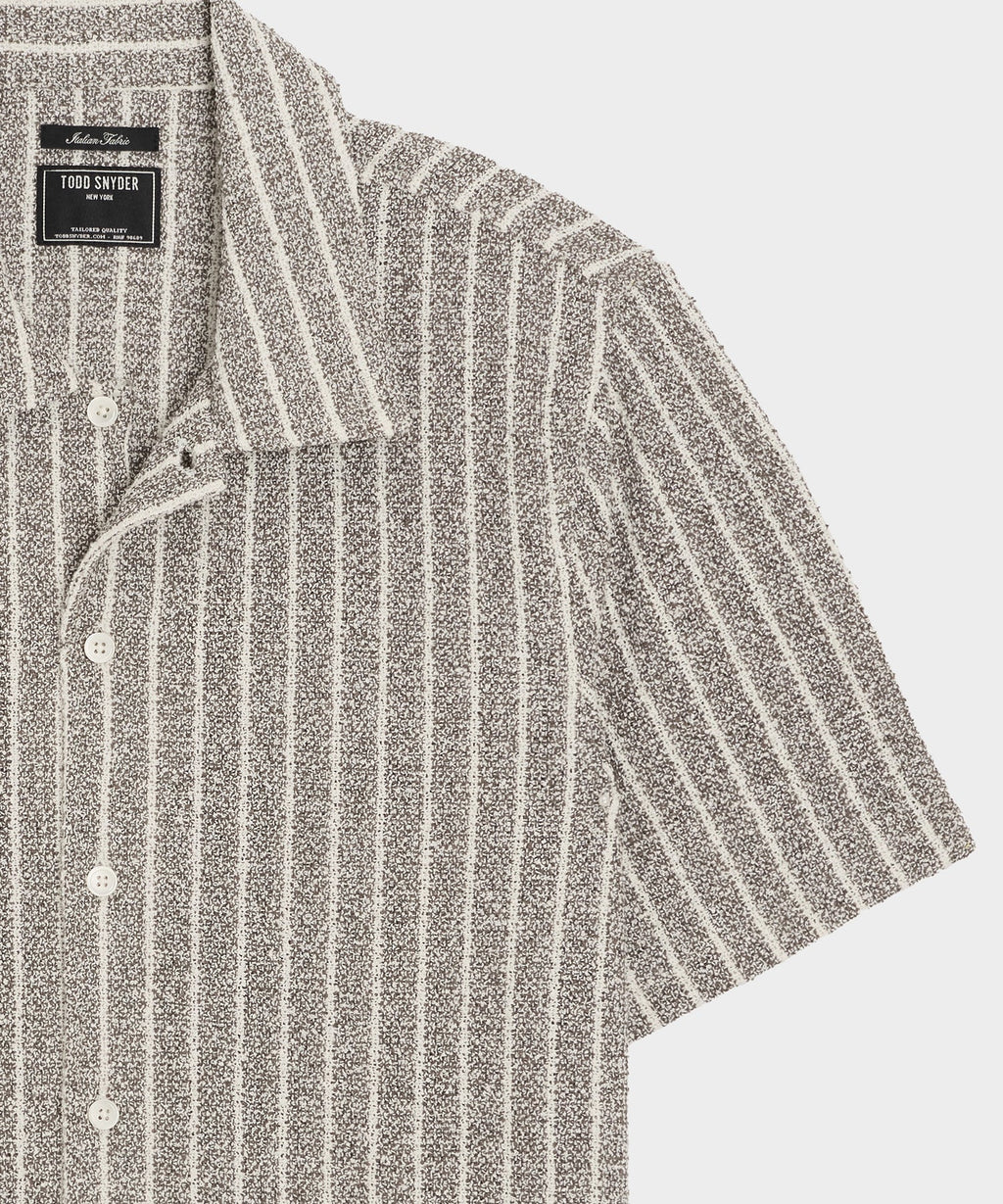 Italian Bouclé Knit Cabana Shirt