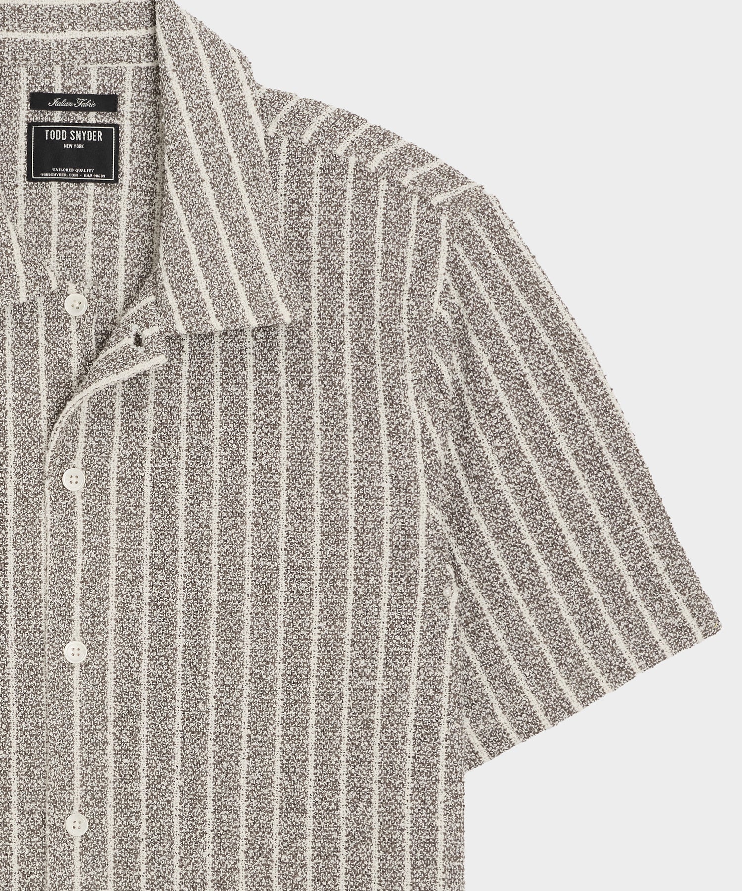 Italian Bouclé Knit Cabana Shirt