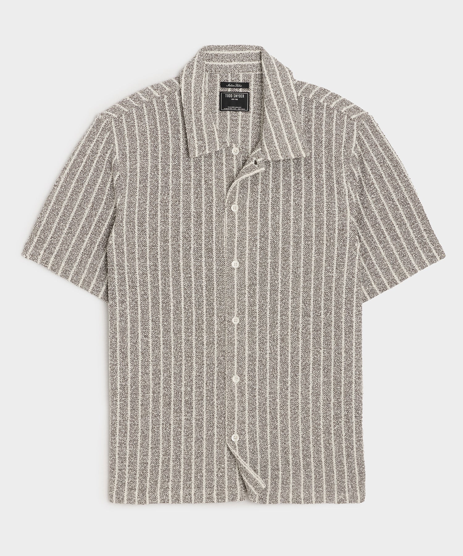 Italian Bouclé Knit Cabana Shirt