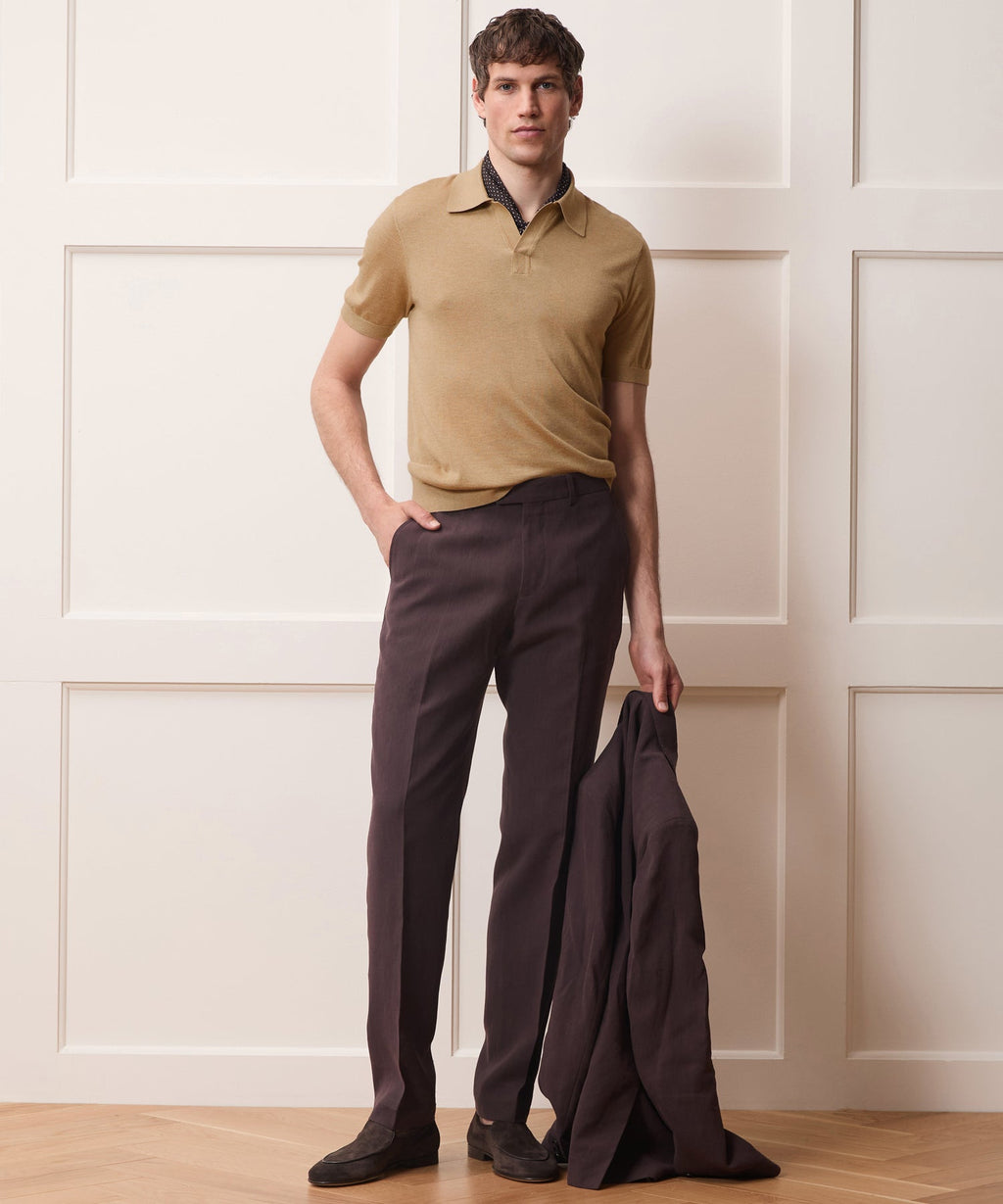 Silk-Cashmere Montauk Sweater Polo