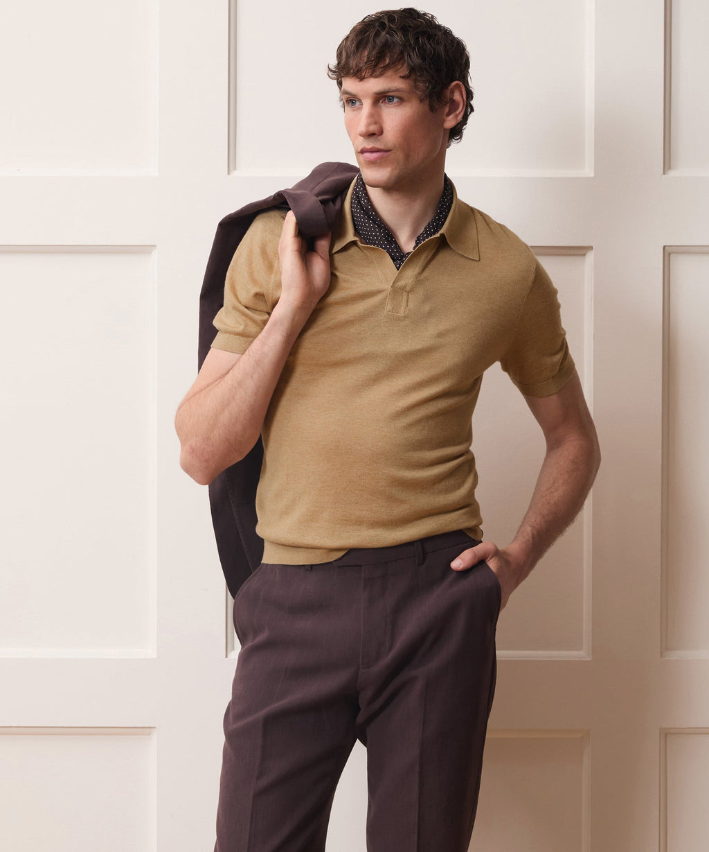 Silk-Cashmere Montauk Sweater Polo