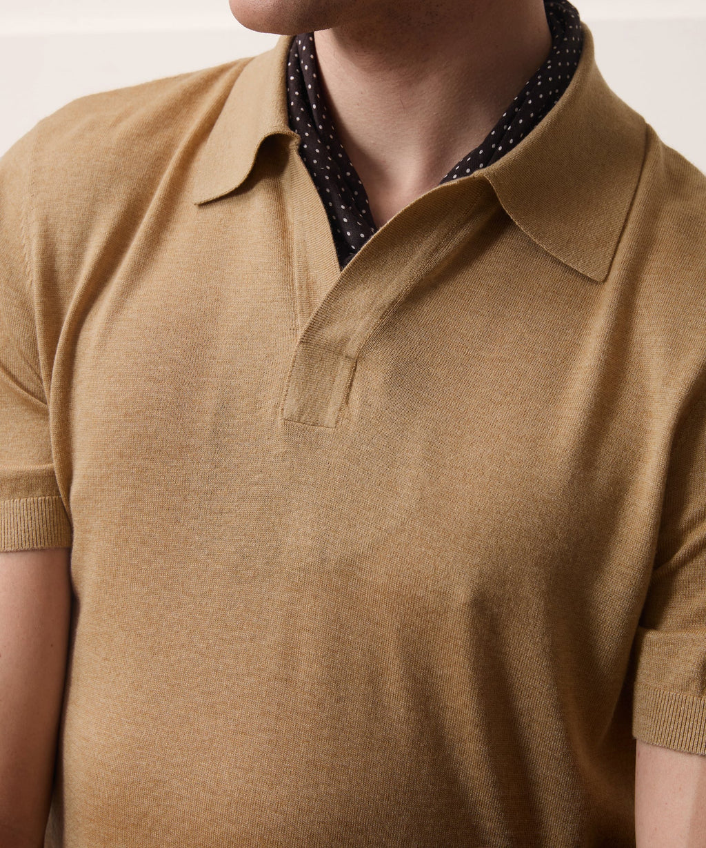 Silk-Cashmere Montauk Sweater Polo