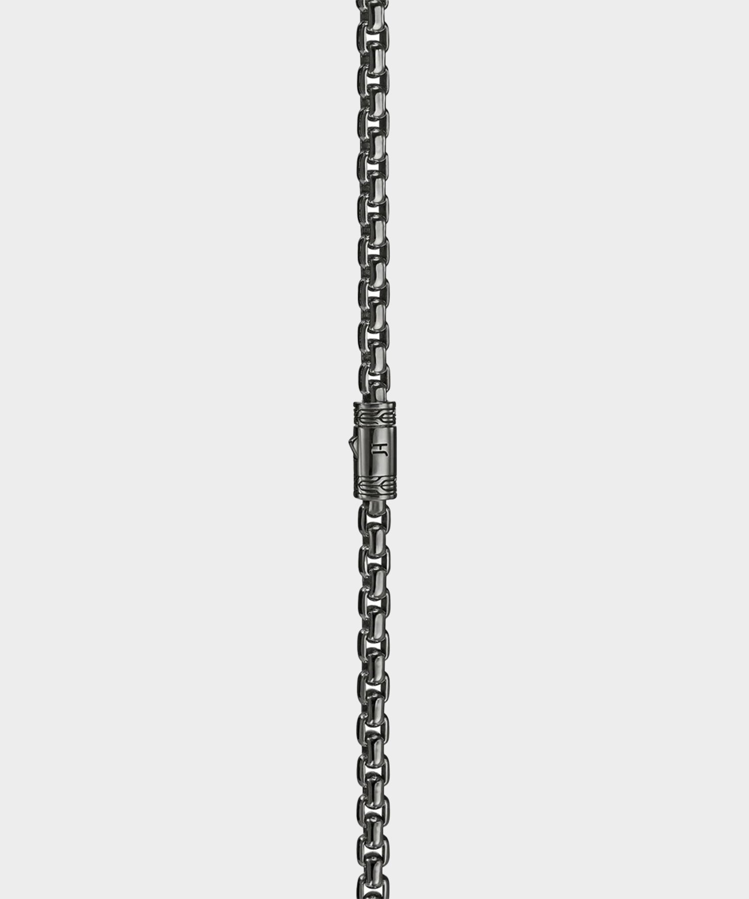 John Hardy Dark Sterling Silver Box Chain Necklace