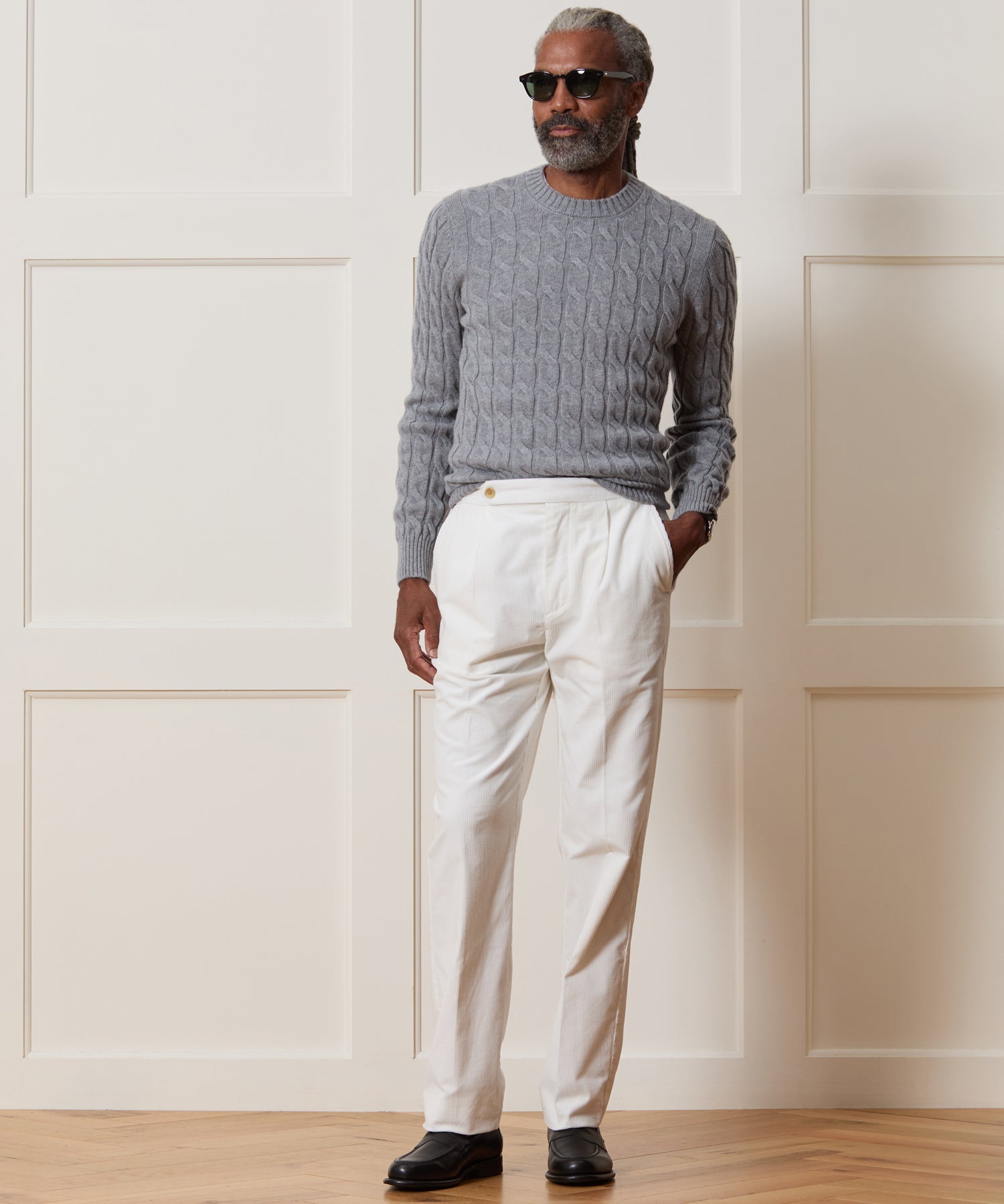 Italian Corduroy Side Tab Trouser