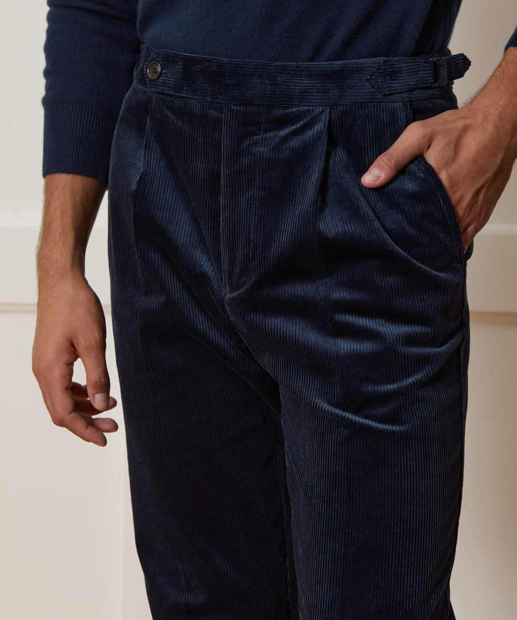 Italian Corduroy Side Tab Trouser