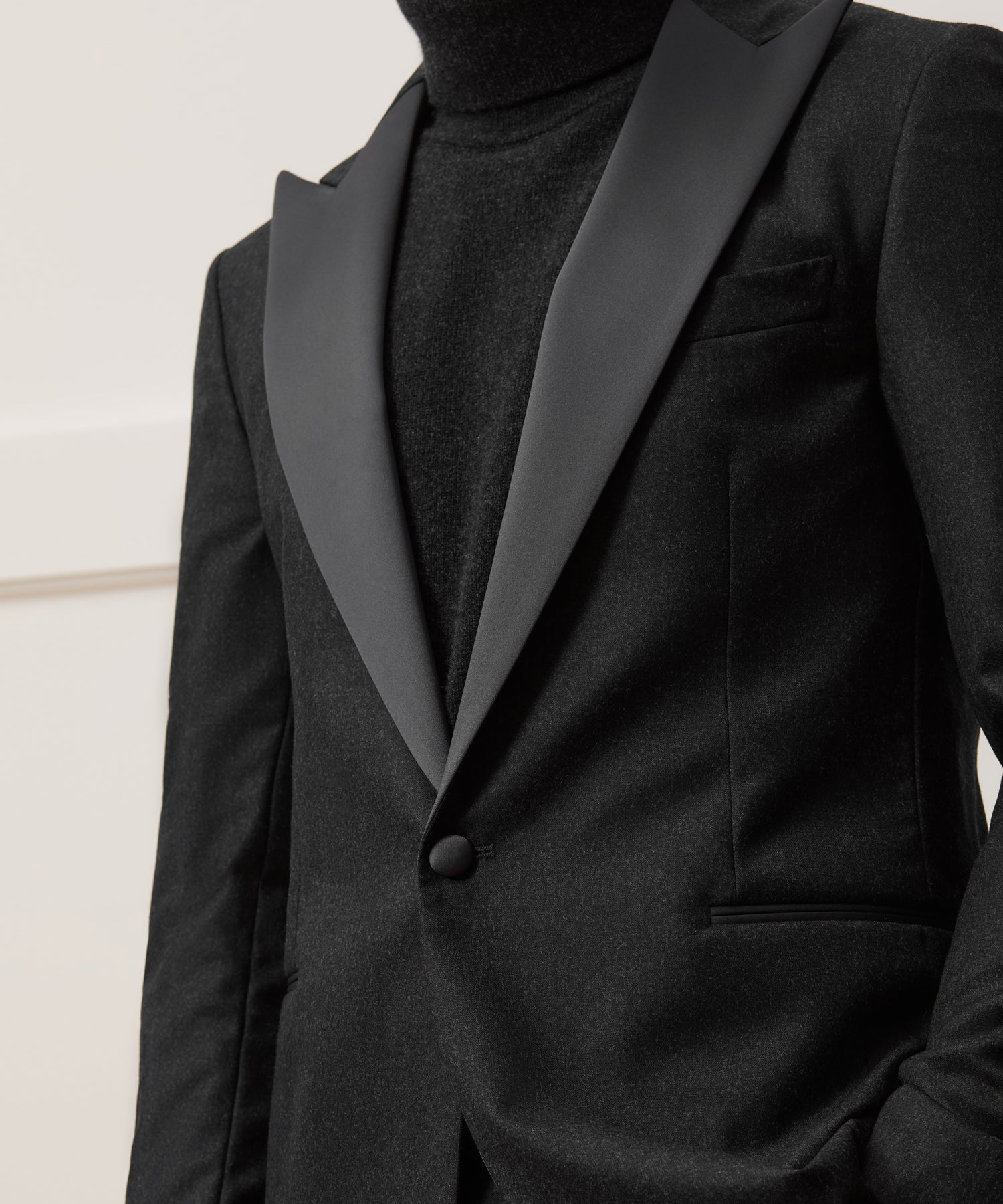 Italian Flannel Tuxedo Jacket