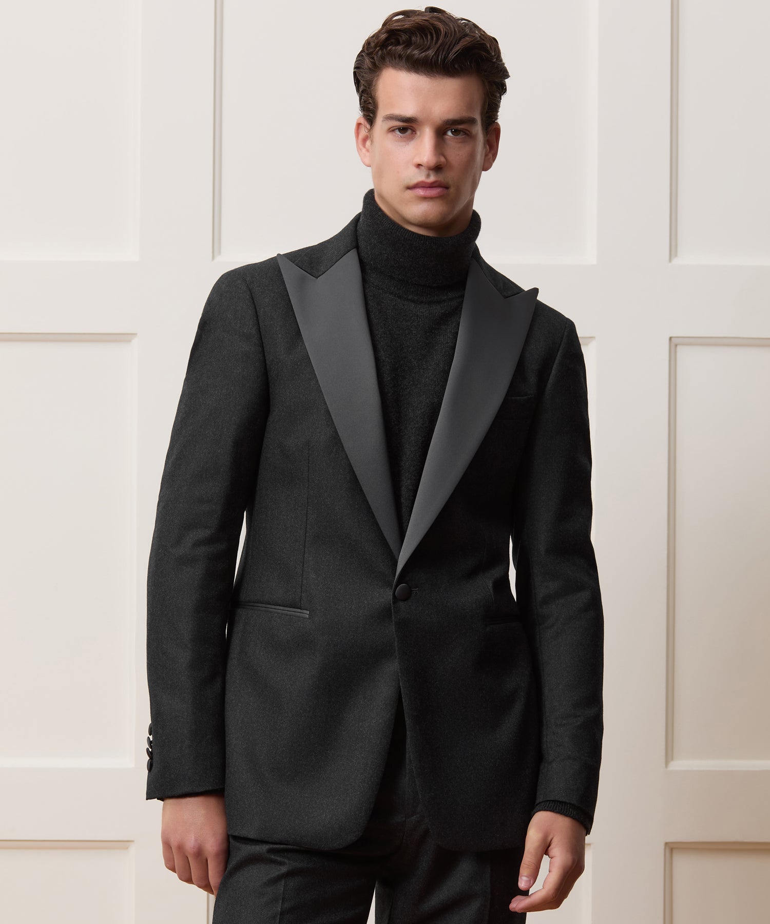 Italian Flannel Tuxedo Jacket