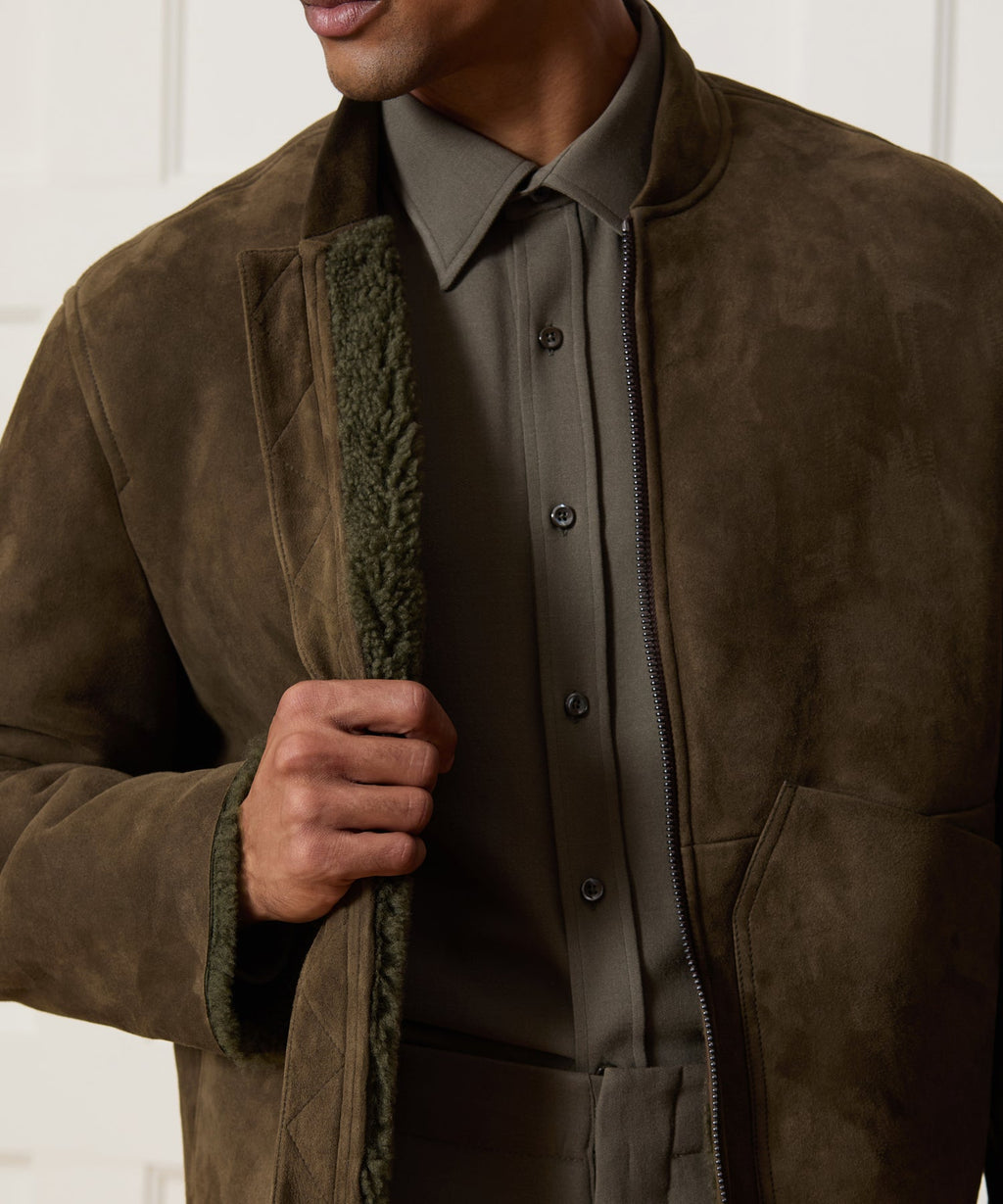 Italian Shearling Aviator Jacket