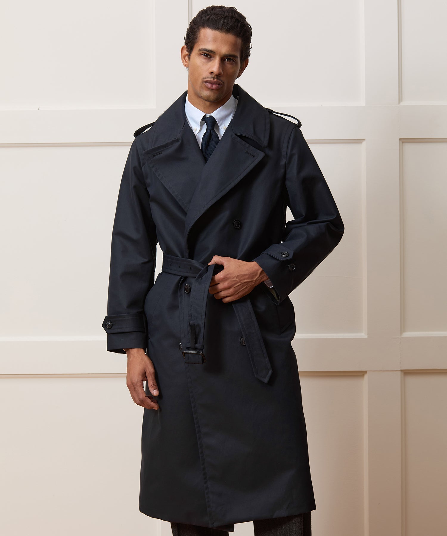 Italian Double-Breasted Trench Coat