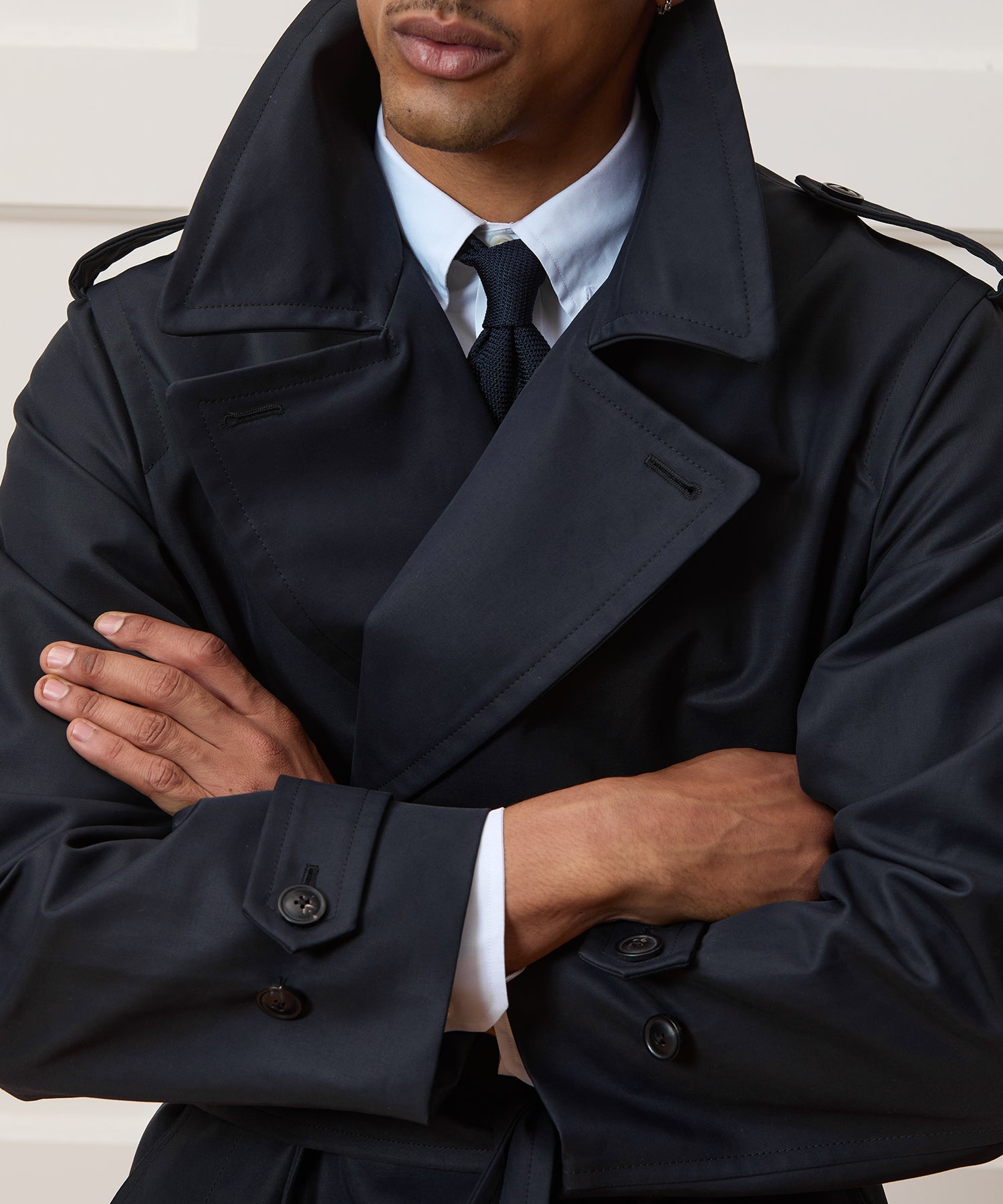 Italian Double-Breasted Trench Coat