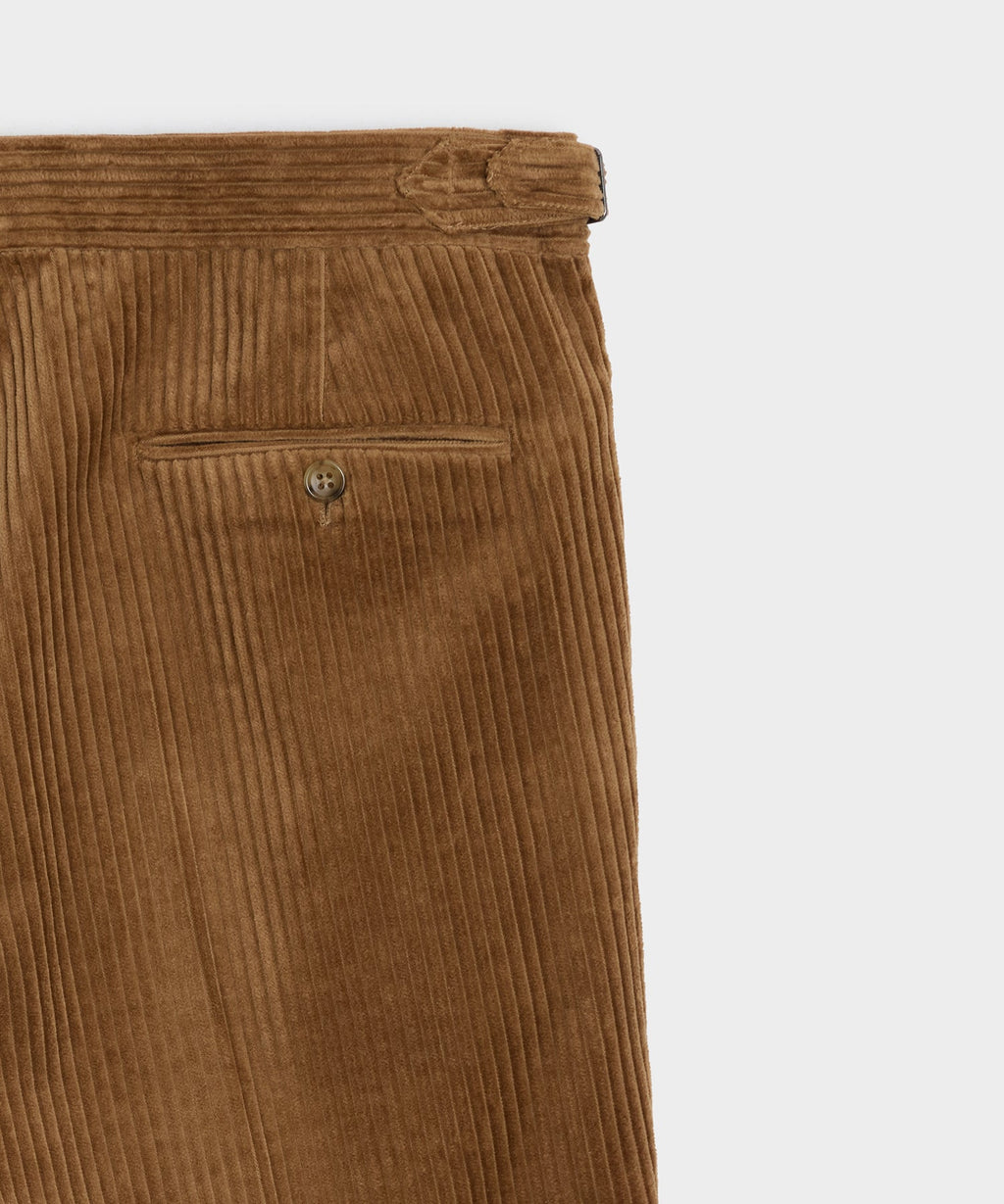 Italian Wide Wale Corduroy Side Tab Trouser