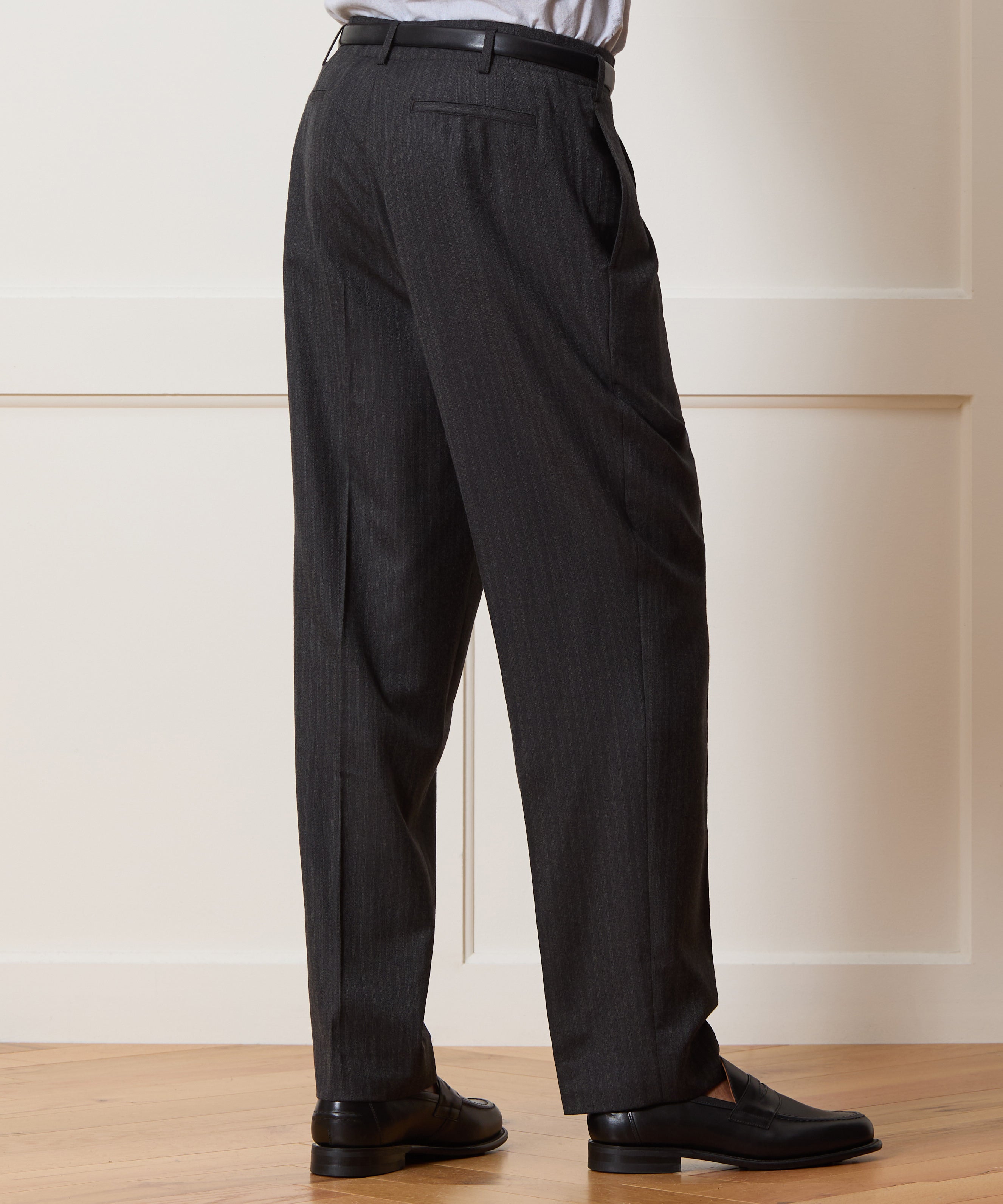 Italian Flannel Striped Hollywood Trouser