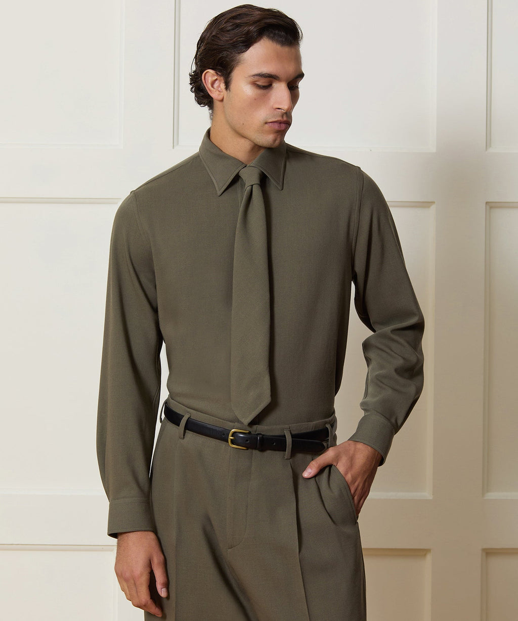 Italian Crepe Wool Shirt