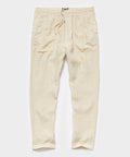 Italian Linen Beach Pant in Sand Dollar