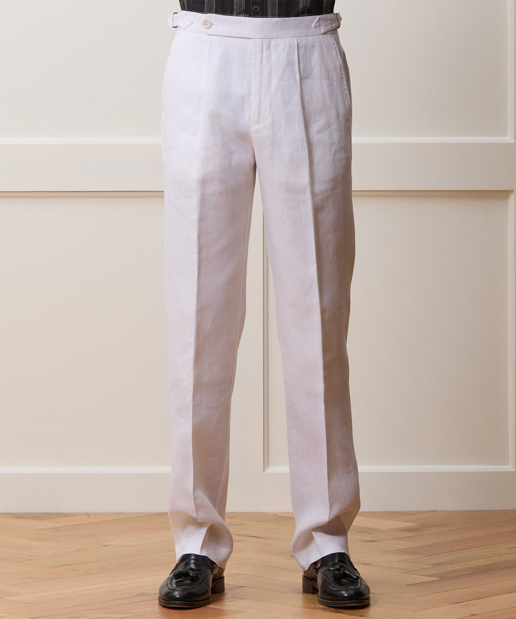 Irish Linen Side Tab Trouser