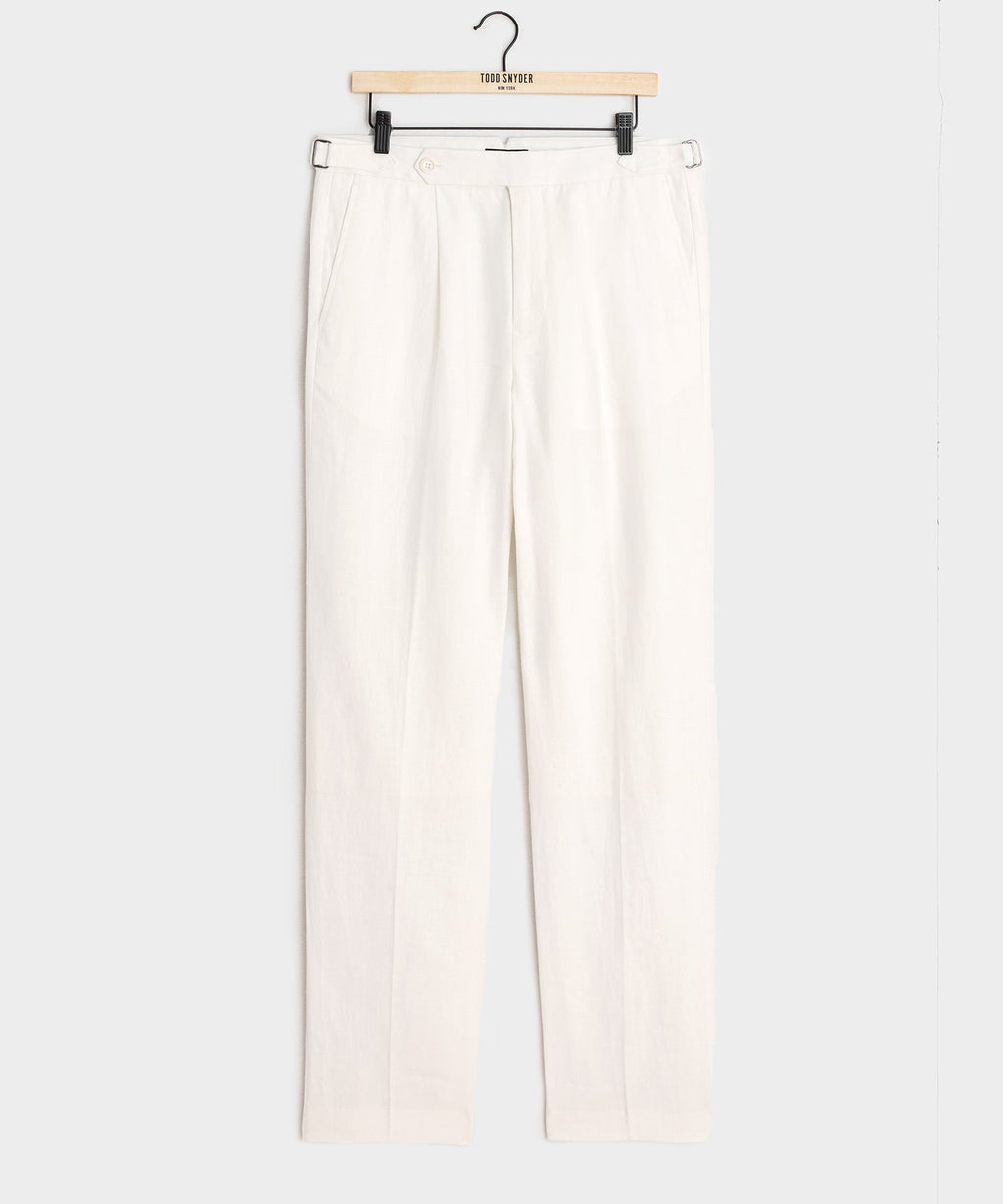 Irish Linen Side Tab Trouser
