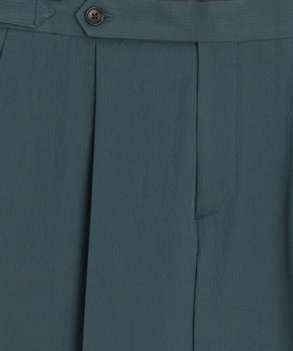 Italian Seersucker Side Tab Trouser