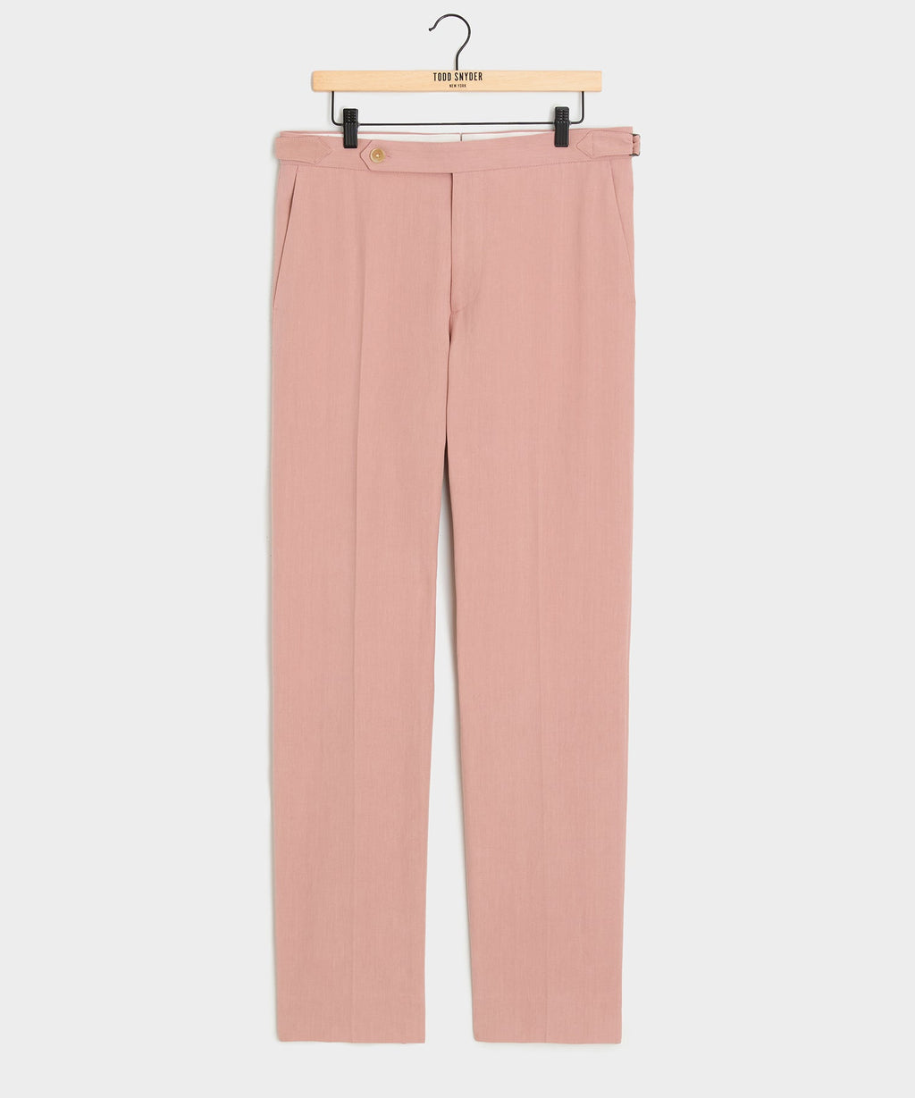 Italian Sueded Linen Side Tab Trouser