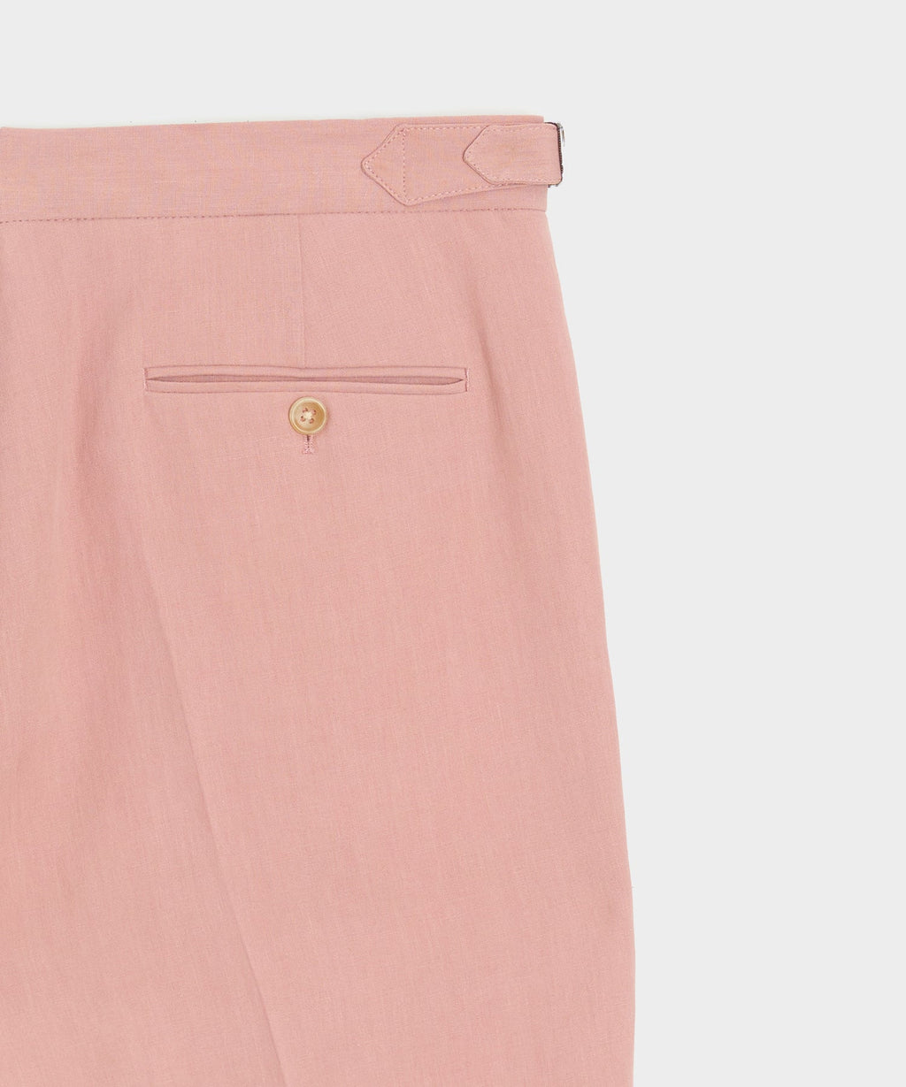 Italian Sueded Linen Side Tab Trouser