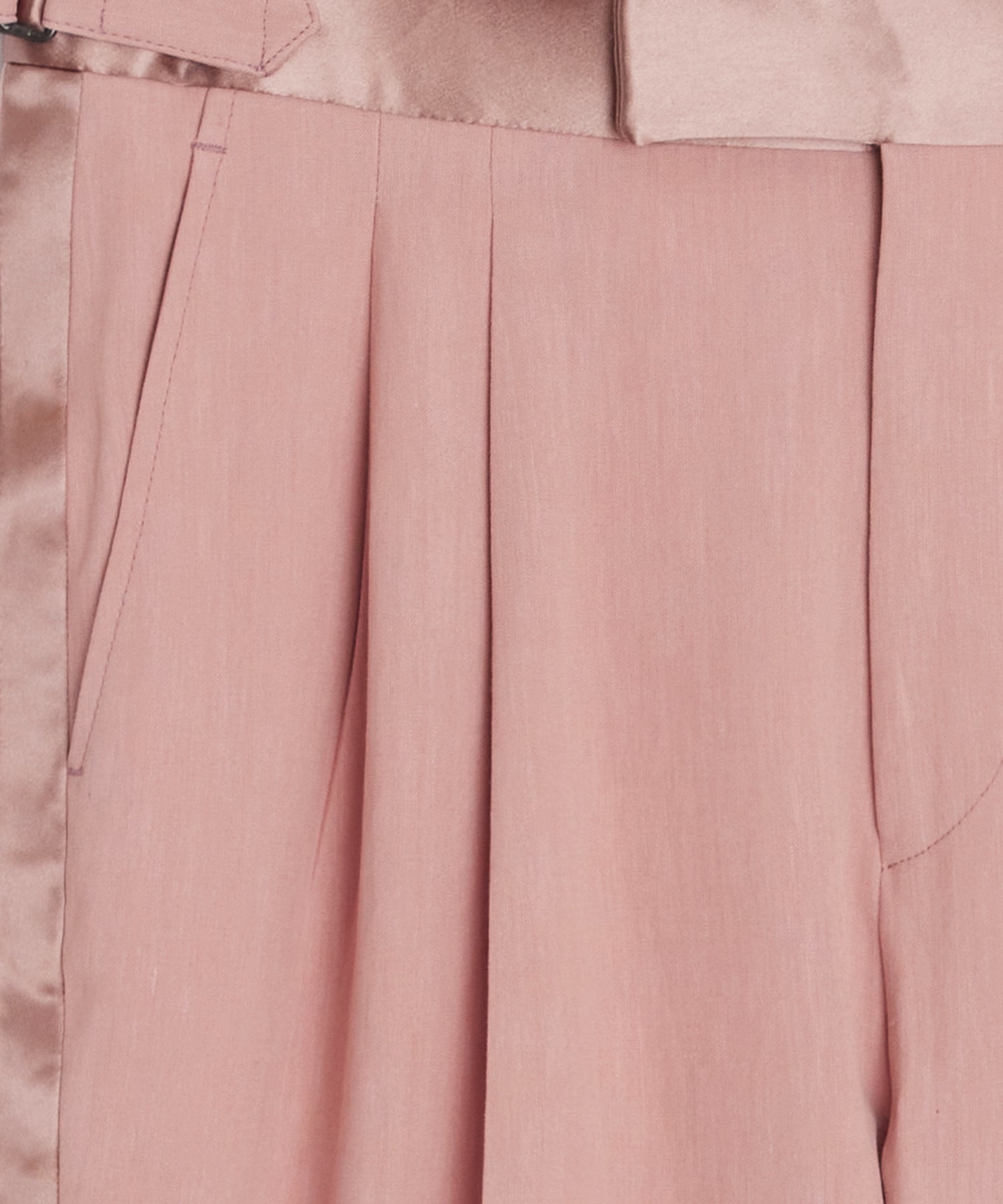 Relaxed Italian Sueded Linen Tuxedo Trouser