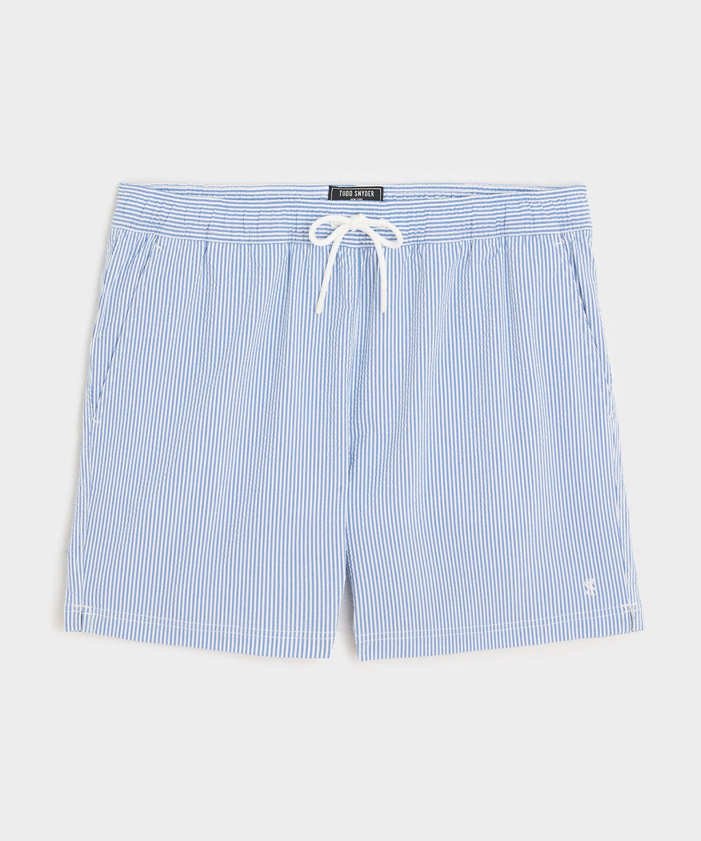 5" Seersucker Montauk Swim Trunk