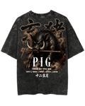 ZODIAC PIG PREMIUM OVERSIZED VINTAGE TEE